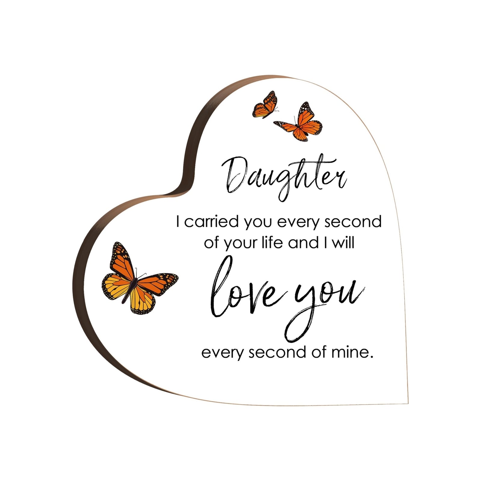 Wooden Memorial Heart Block Sign for Loss of Loved One - LifeSong Milestones