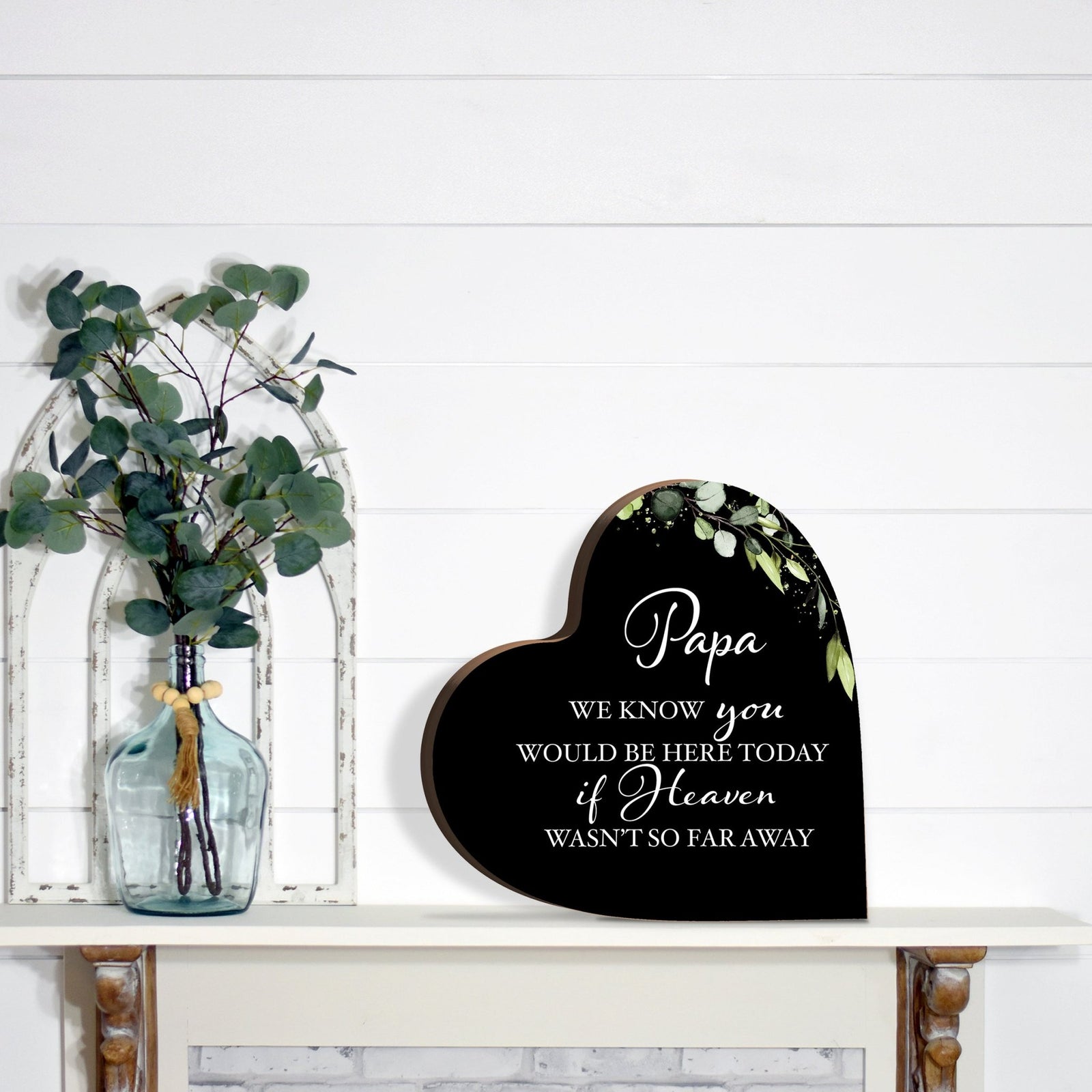 Wooden Memorial Heart Block Sign for Loss of Loved One - We Know You - LifeSong Milestones