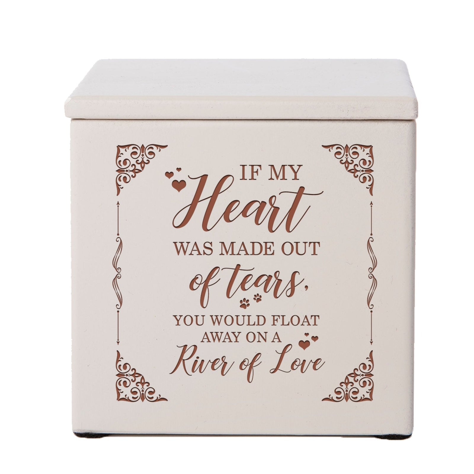 Engraved Handcrafted Pet Small Cremation Urn Box