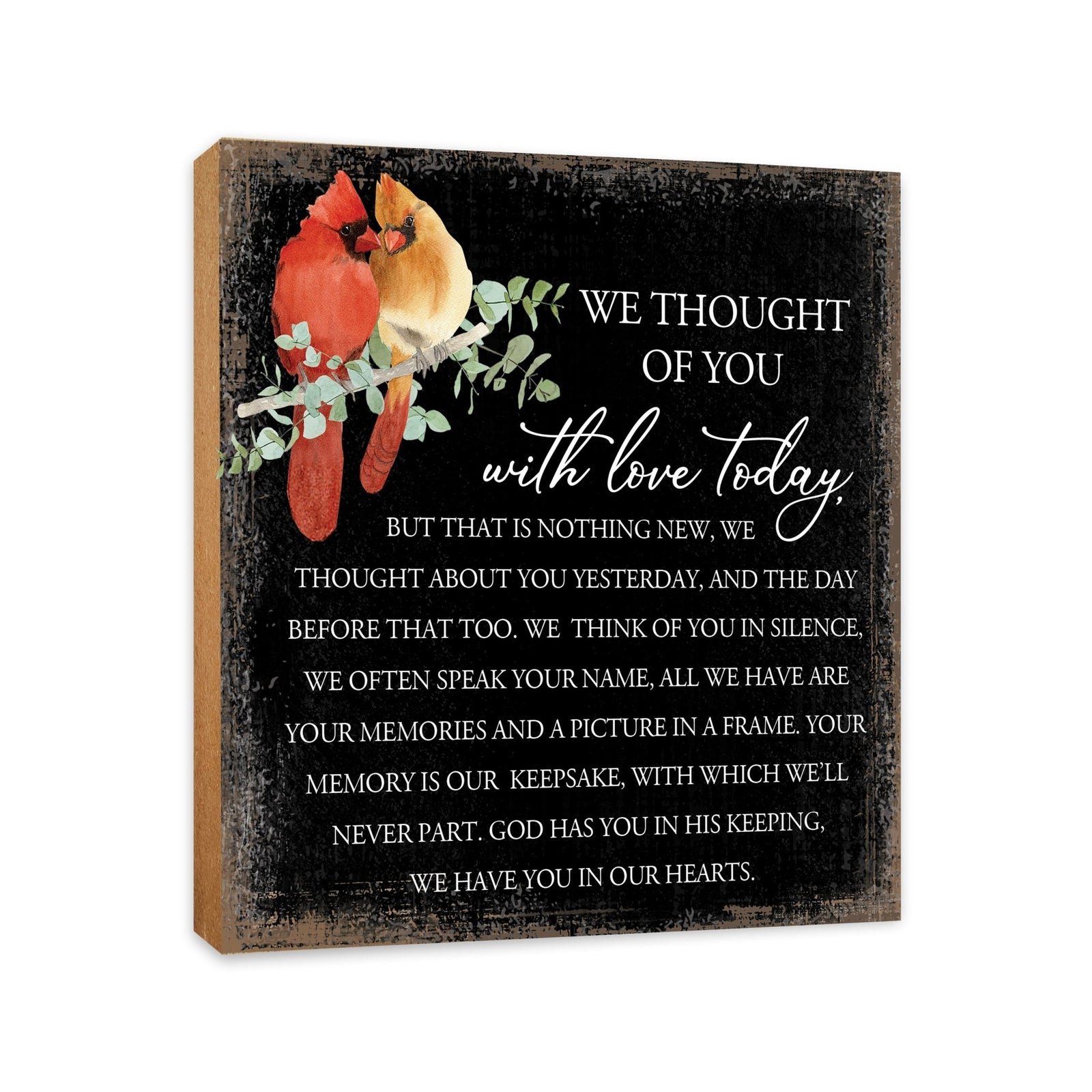 Wooden Memorial Shelf Décor and Tabletop Signs for Loss of Loved One - LifeSong Milestones