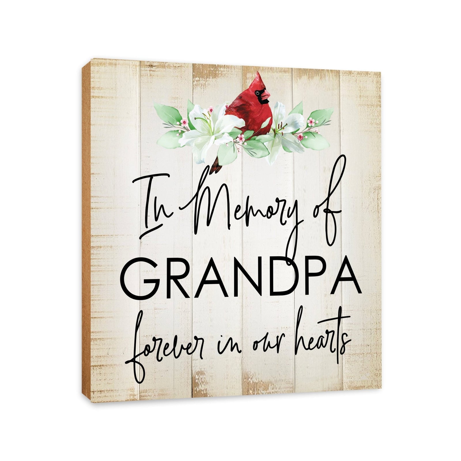 Wooden Memorial Shelf Décor and Tabletop Signs for Loss of Loved One - LifeSong Milestones
