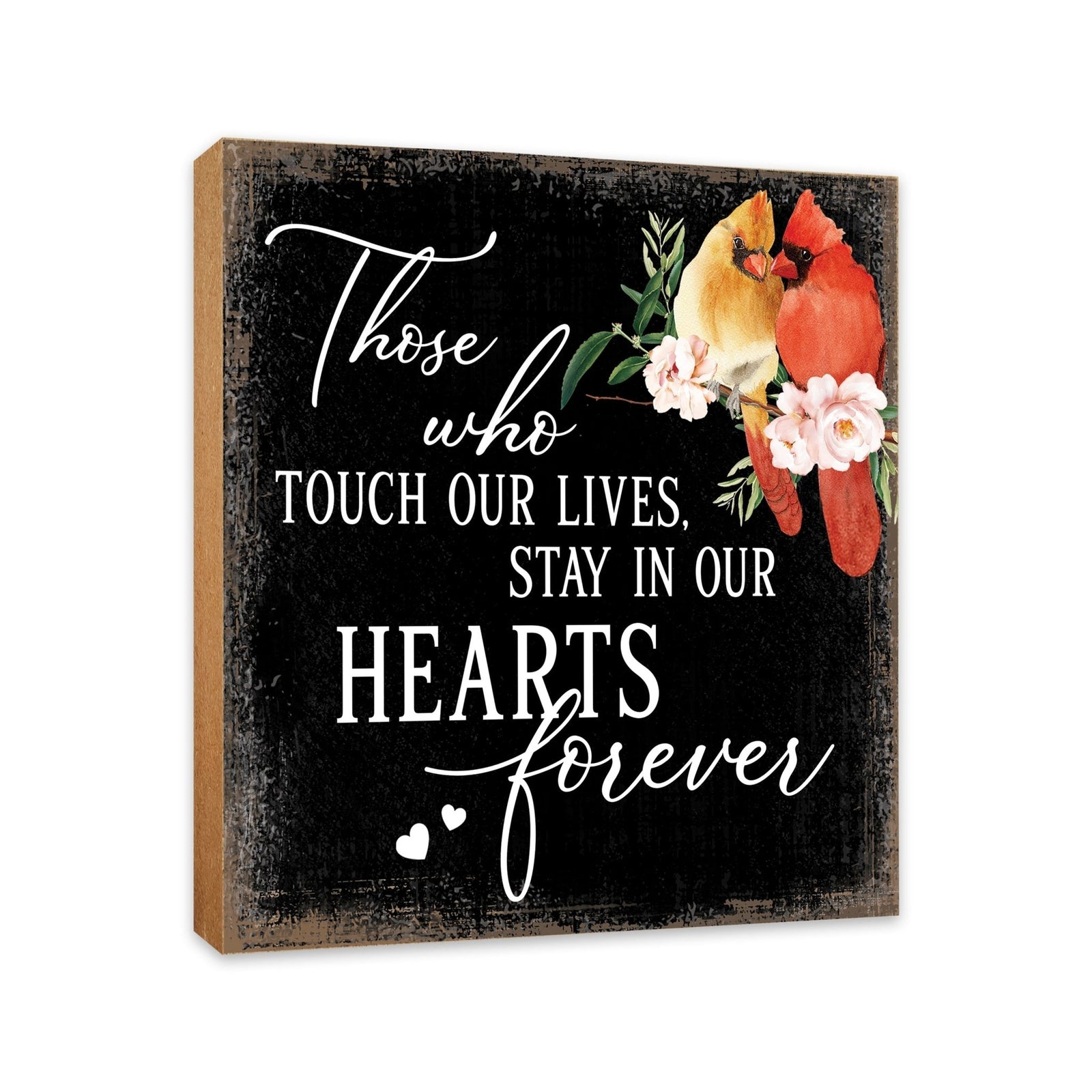 Wooden Memorial Shelf Décor and Tabletop Signs for Loss of Loved One - LifeSong Milestones