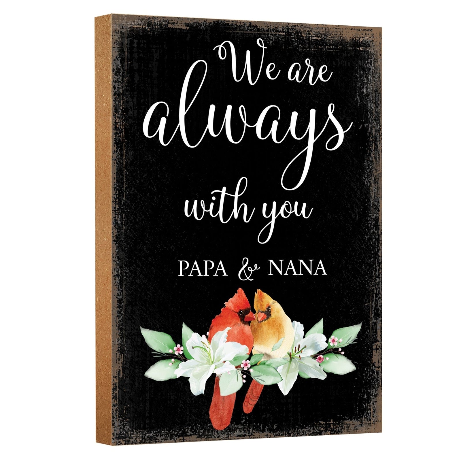 Wooden Memorial Shelf Décor and Tabletop Signs for Loss of Loved One - LifeSong Milestones