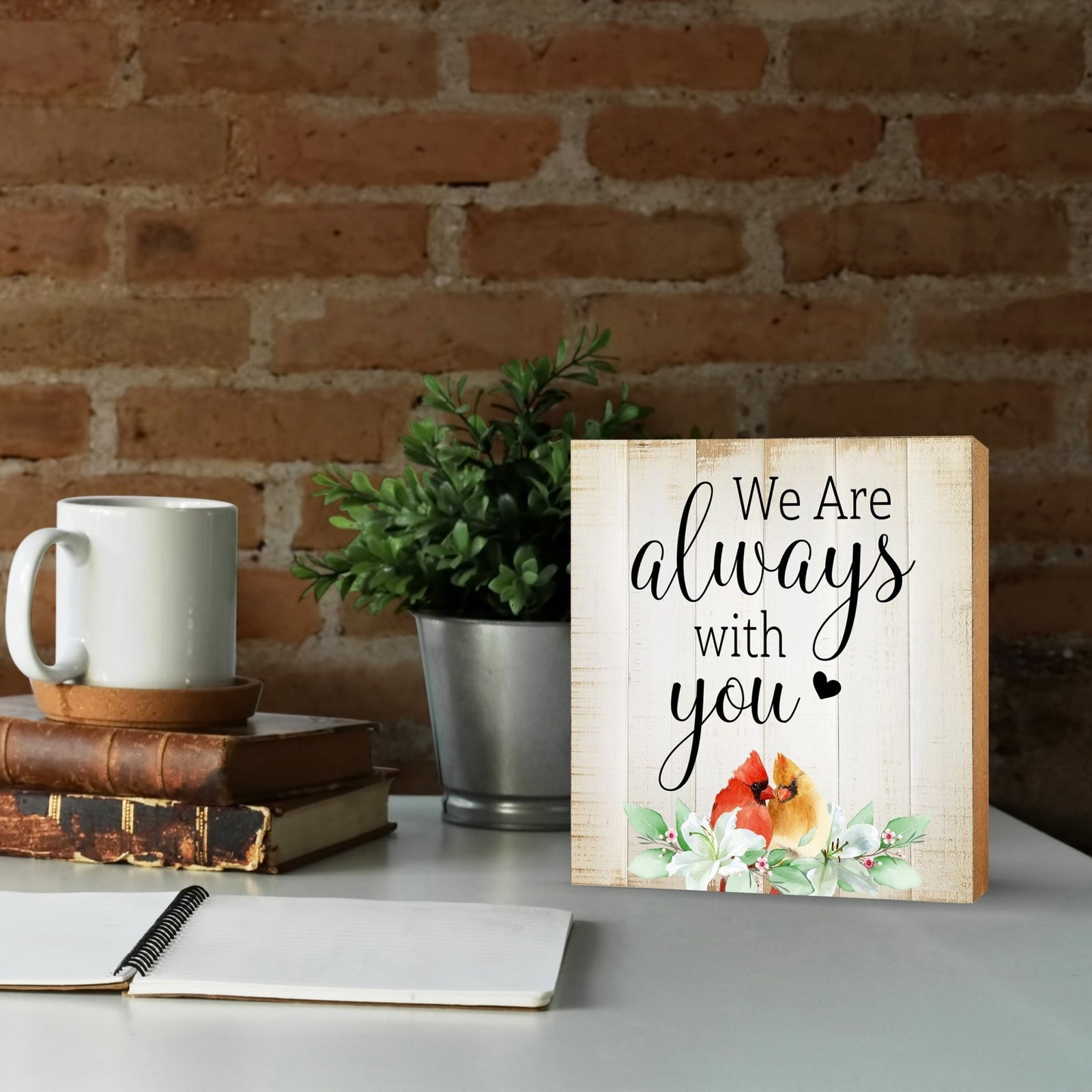 Wooden Memorial Shelf Décor and Tabletop Signs for Loss of Loved One - LifeSong Milestones