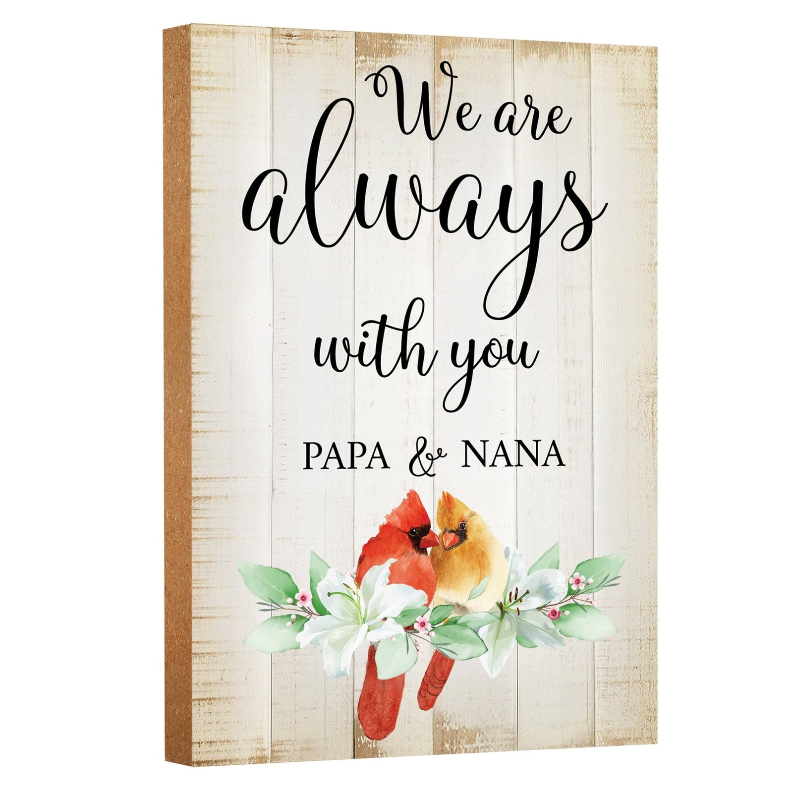 Wooden Memorial Shelf Décor and Tabletop Signs for Loss of Loved One - LifeSong Milestones