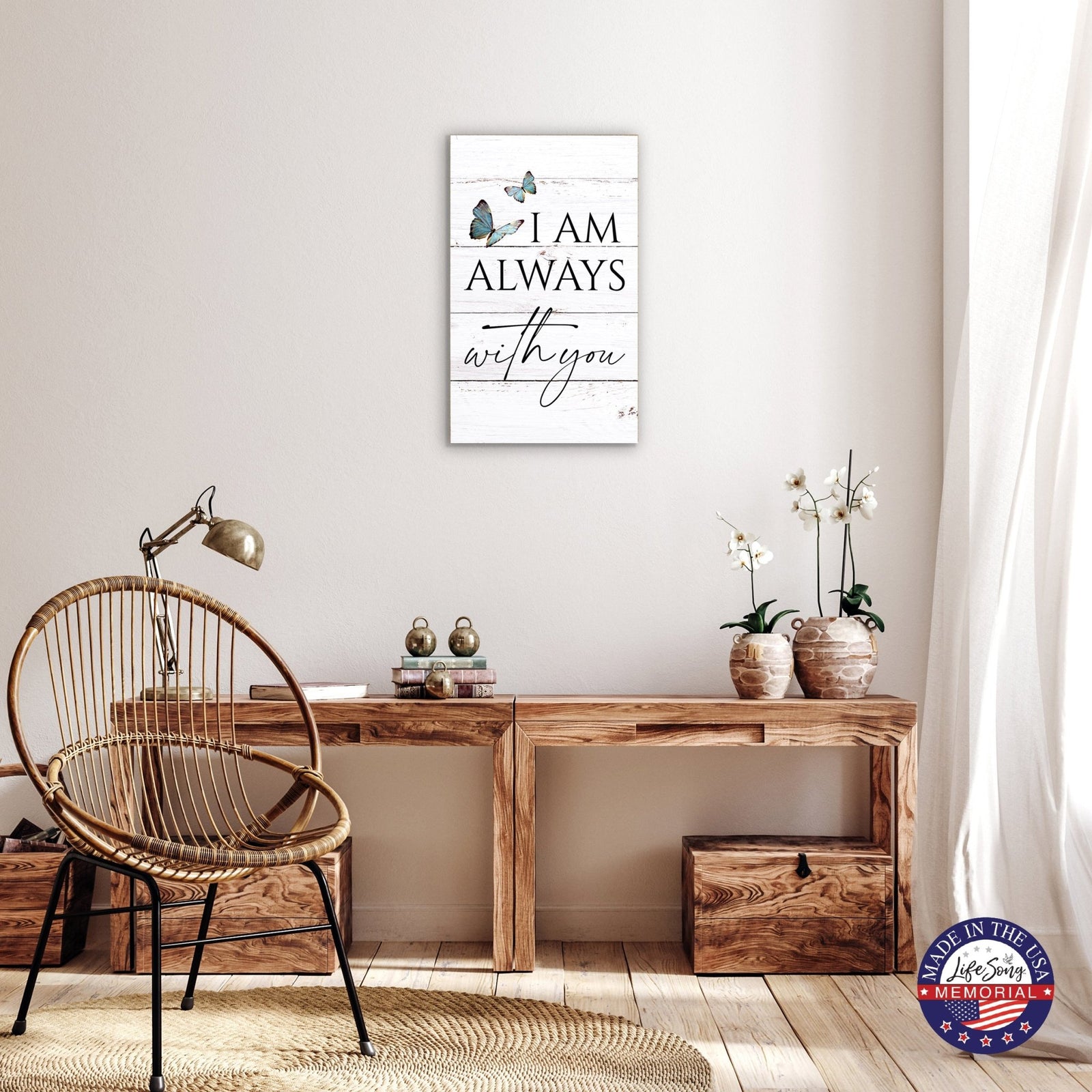 Wooden Memorial Wall Plaque for Loss of Loved One - LifeSong Milestones