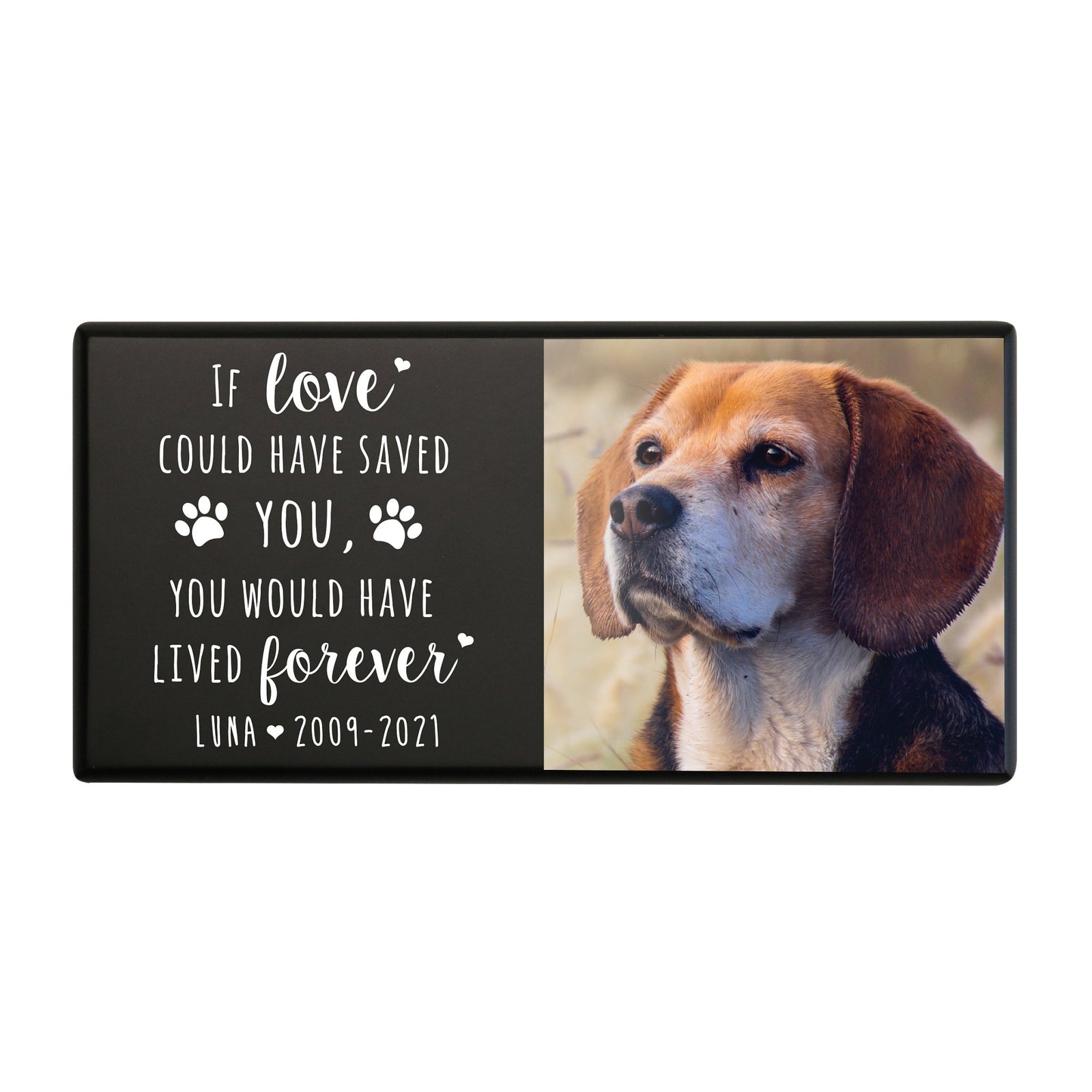Wooden Pet Urns for Ashes – Custom Engraved Pet Urn Box with Photo Frame - If Love Could Have Saved - LifeSong Milestones