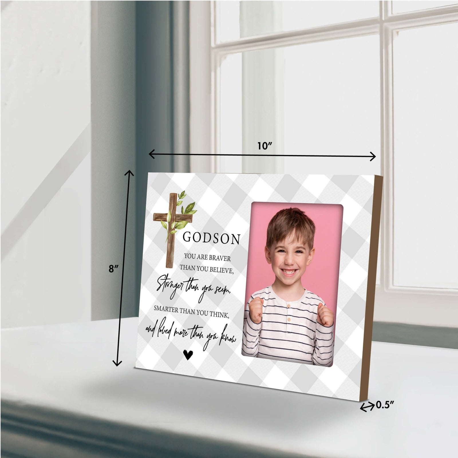 Wooden Picture Frame Gift Ideas for Godson - LifeSong Milestones