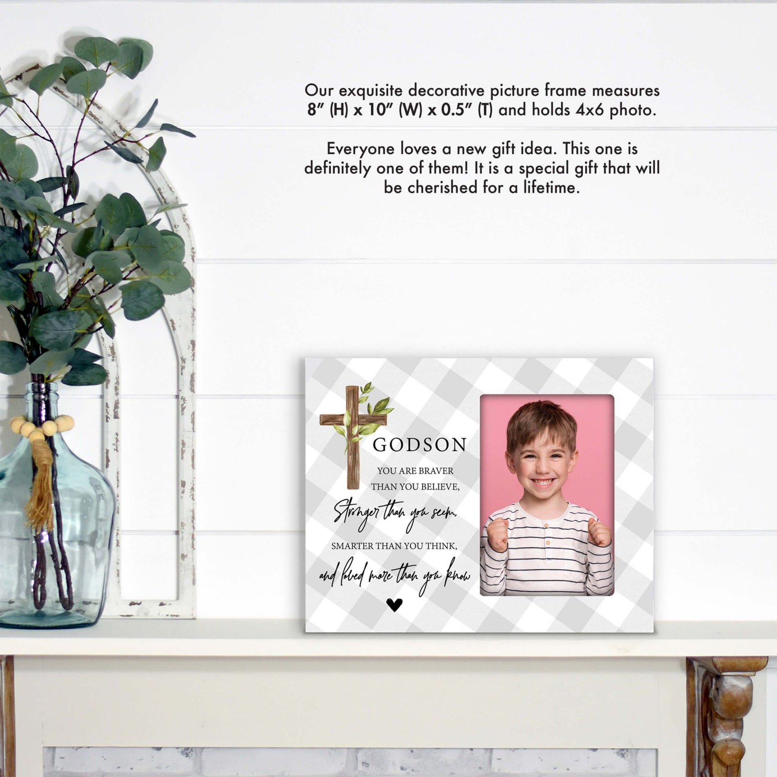 Wooden Picture Frame Gift Ideas for Godson - LifeSong Milestones