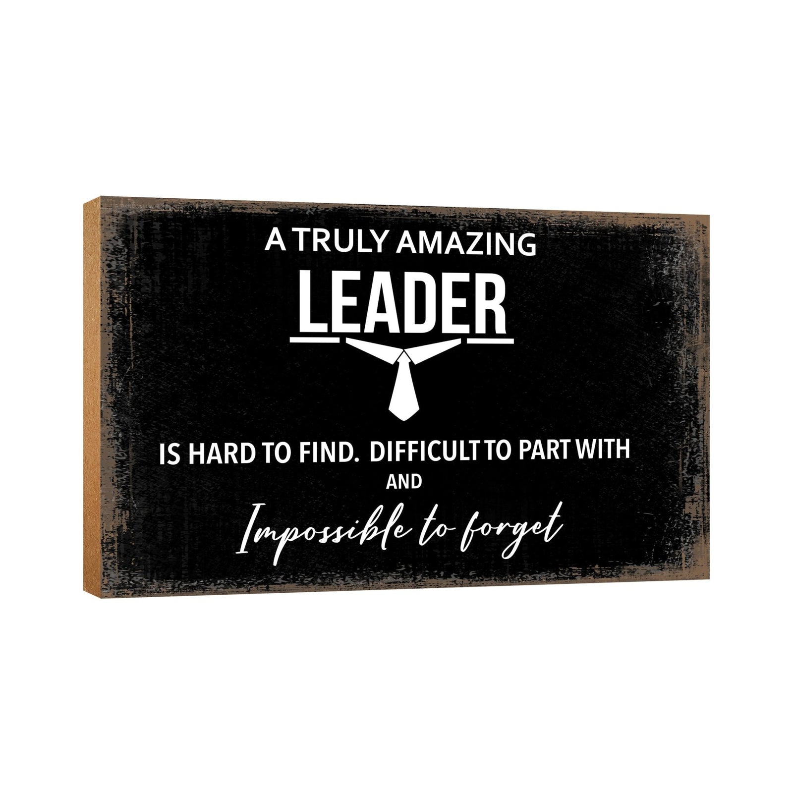 Wooden Shelf and Table Top Office Decor Gift for Boss - LifeSong Milestones