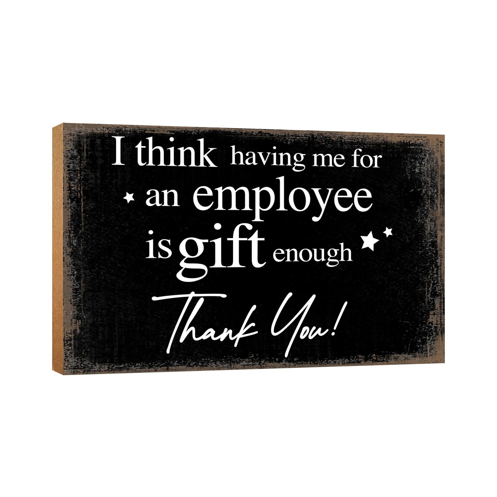 Wooden Shelf and Table Top Office Decor Gift for Boss - LifeSong Milestones