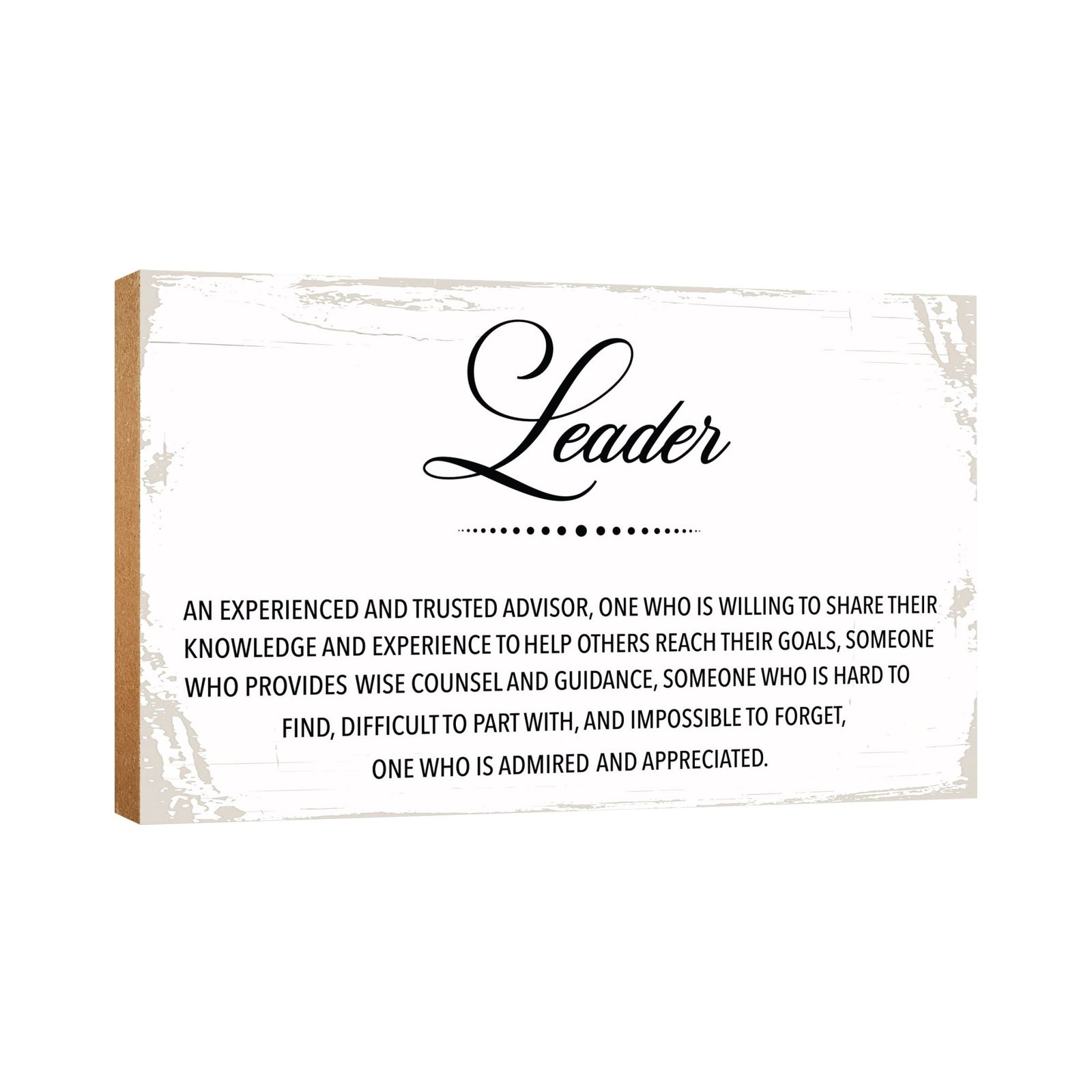 Wooden Shelf and Table Top Office Decor Gift for Boss - LifeSong Milestones