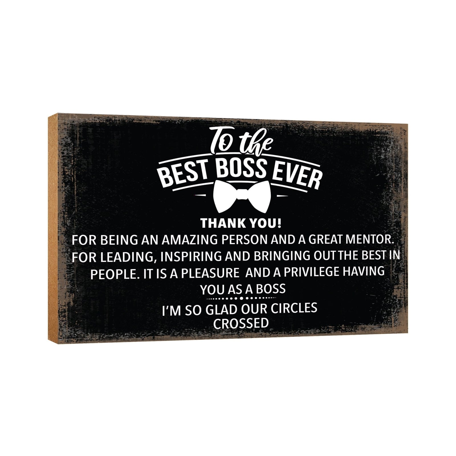 Wooden Shelf and Table Top Office Decor Gift for Boss - LifeSong Milestones