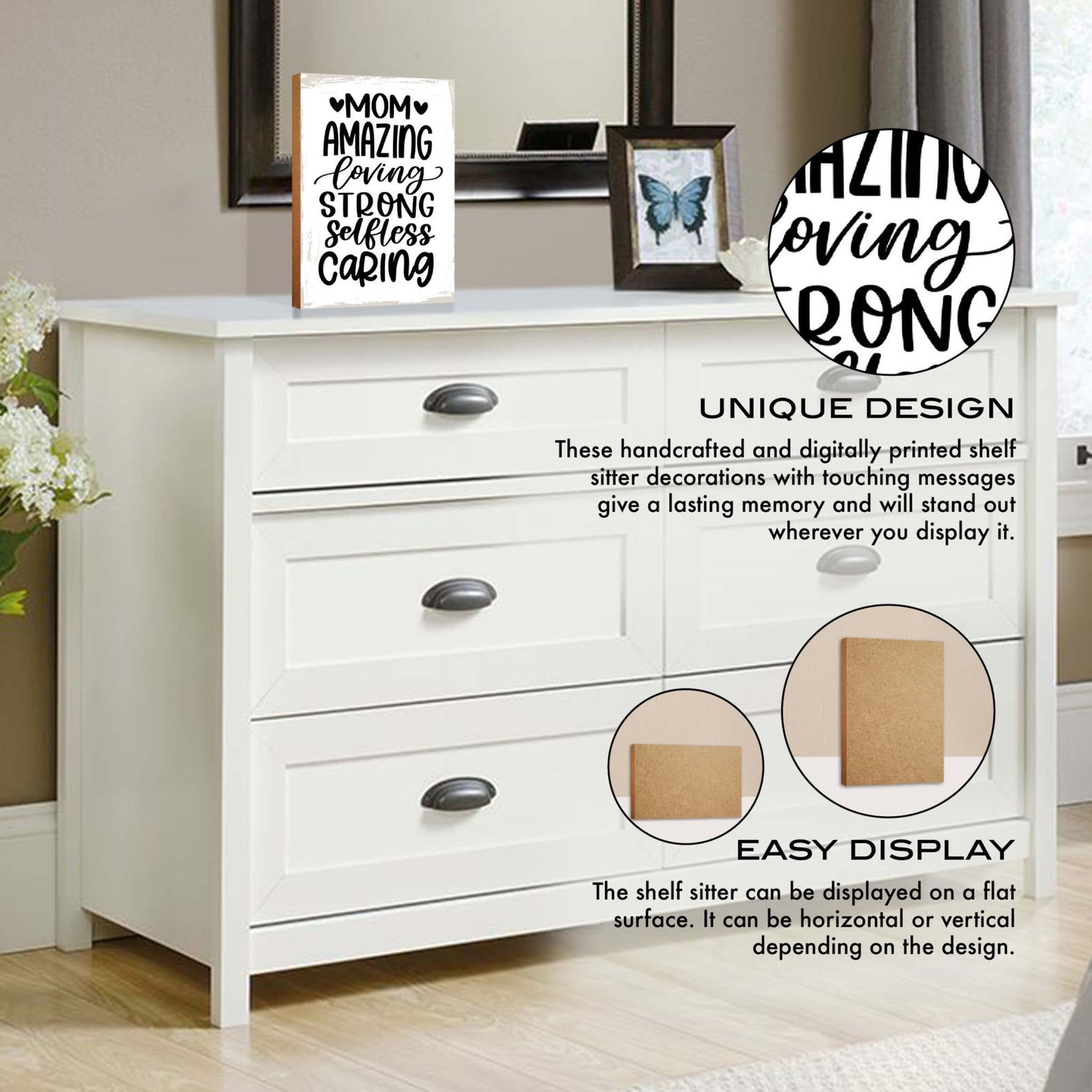 Wooden Shelf and Tabletop Home Decor Gift for Mother’s Day - LifeSong Milestones