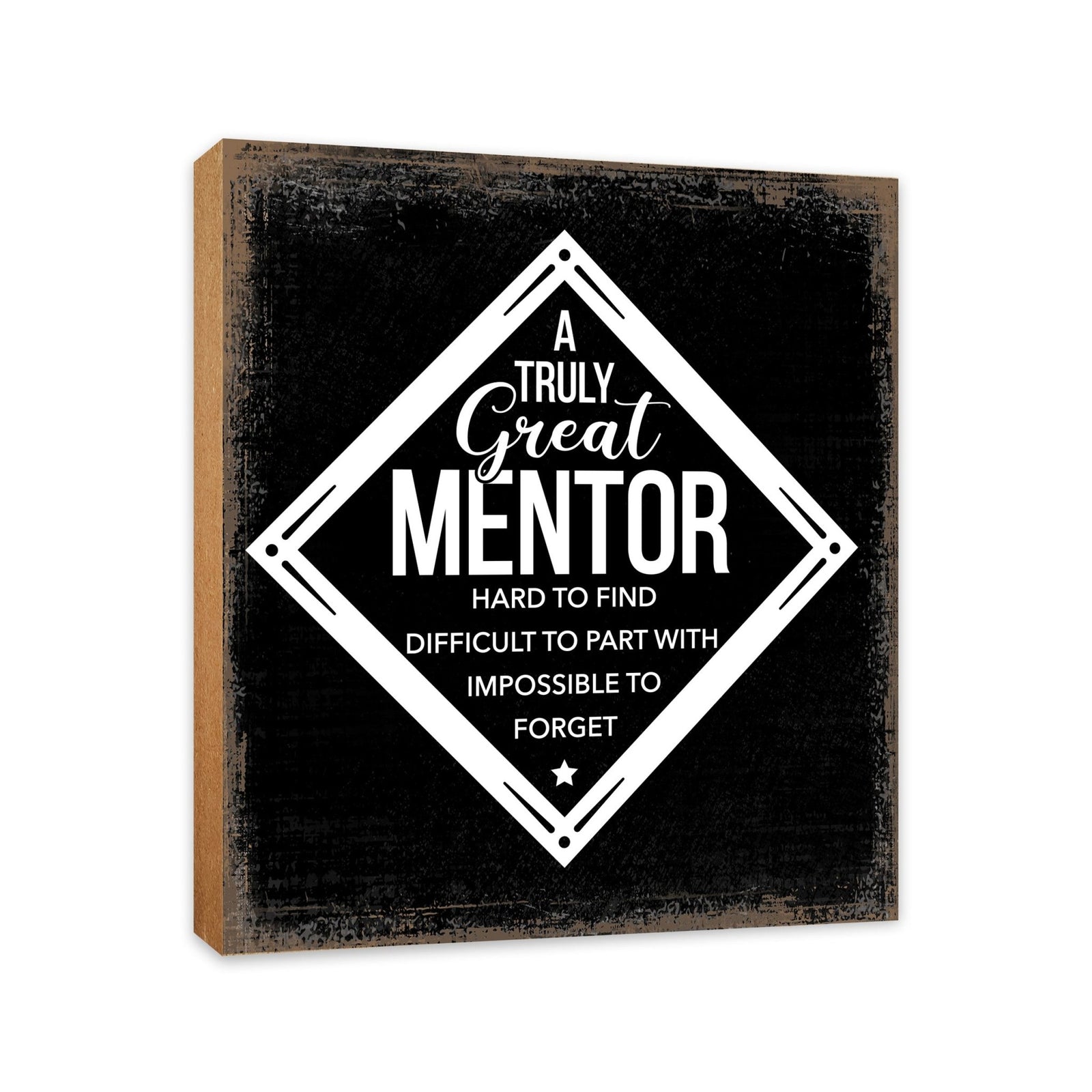 Wooden Shelf Décor and Tabletop Signs for Boss or Mentor - LifeSong Milestones