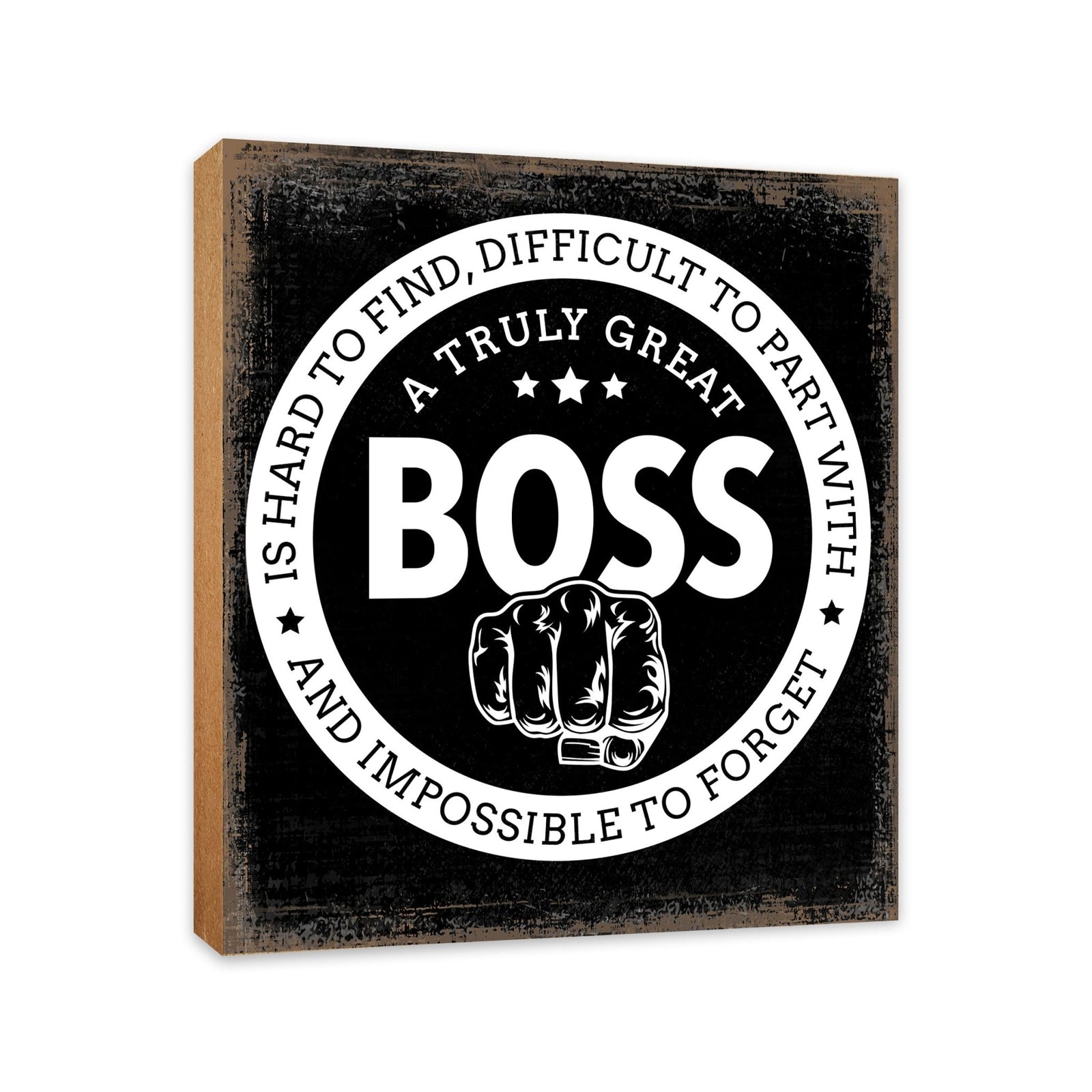 Wooden Shelf Décor and Tabletop Signs for Boss or Mentor - LifeSong Milestones