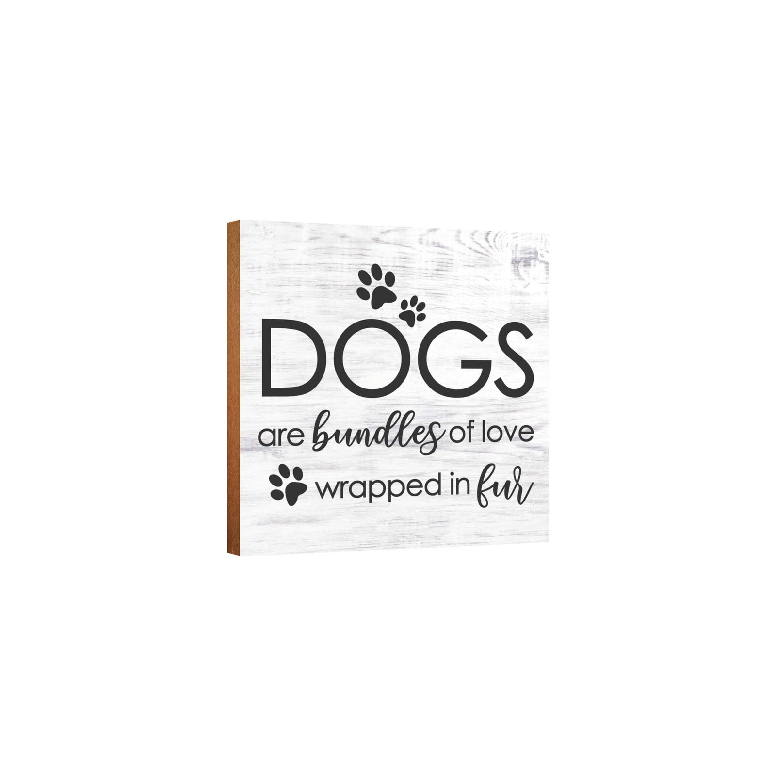 Wooden Shelf Decor and Tabletop Signs with Pet Verses - Bundles of Love - LifeSong Milestones