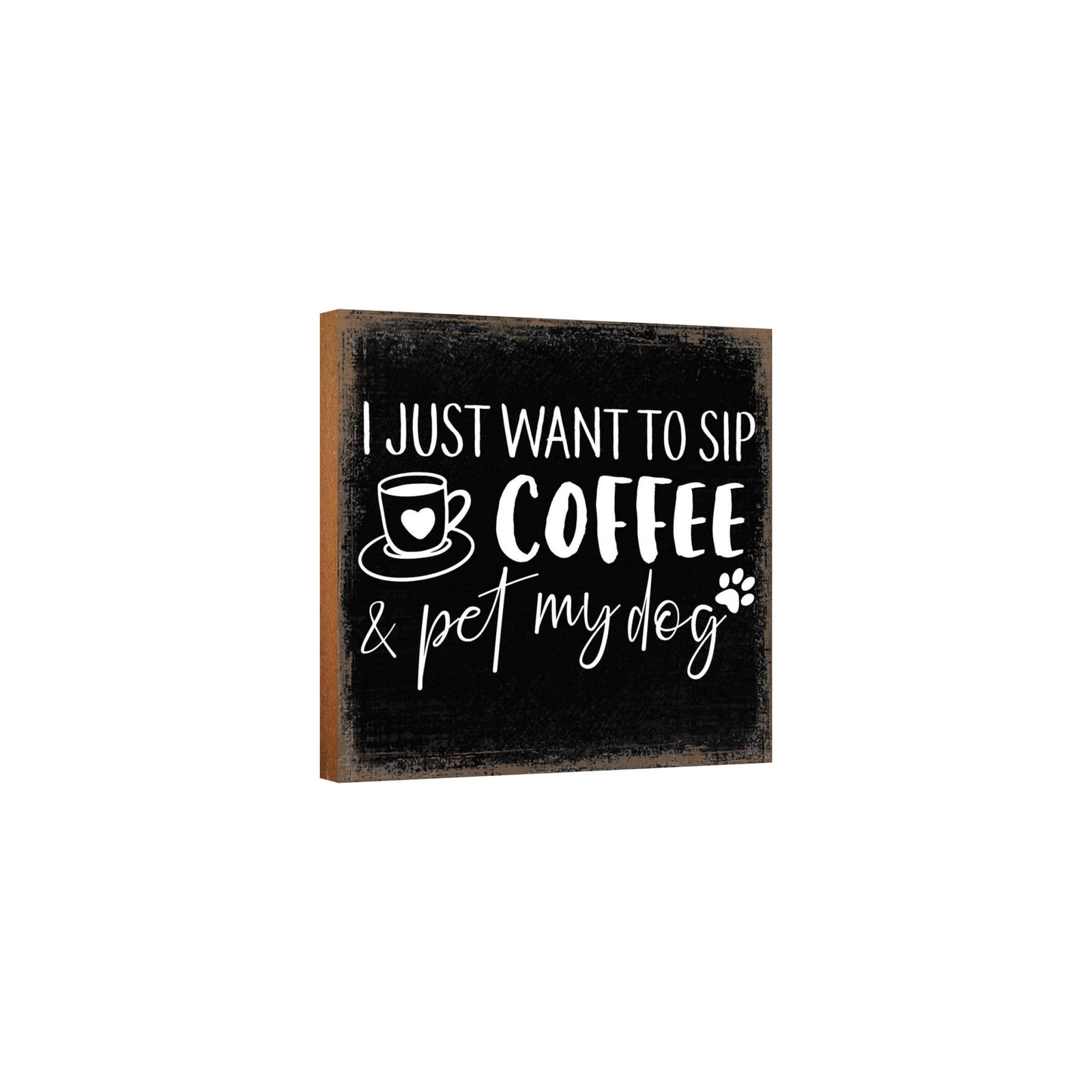 Wooden Shelf Decor and Tabletop Signs with Pet Verses - Pet My Dog - LifeSong Milestones