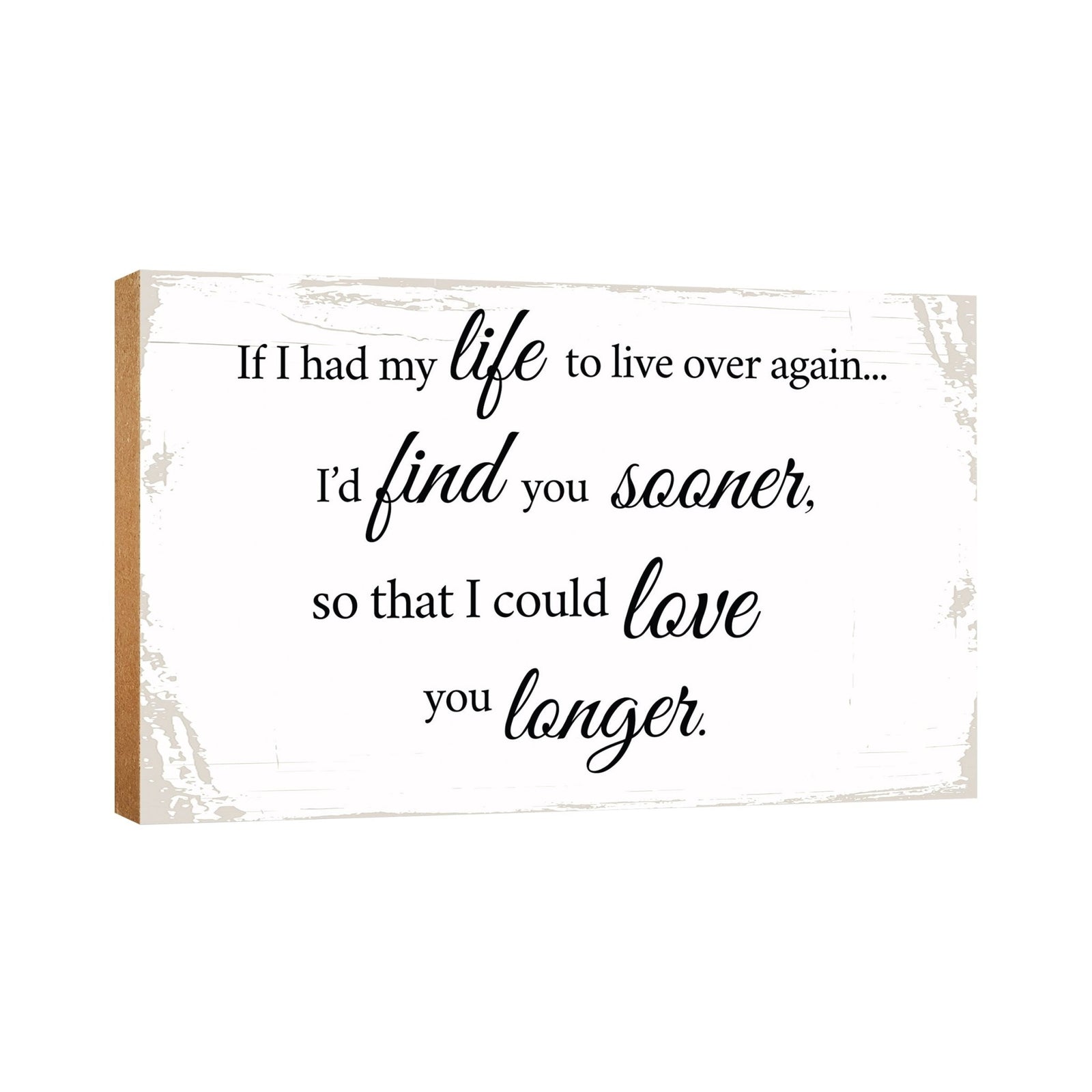 Wooden Table Top and Shelf Décor Gift for Husband or Boyfriend - LifeSong Milestones