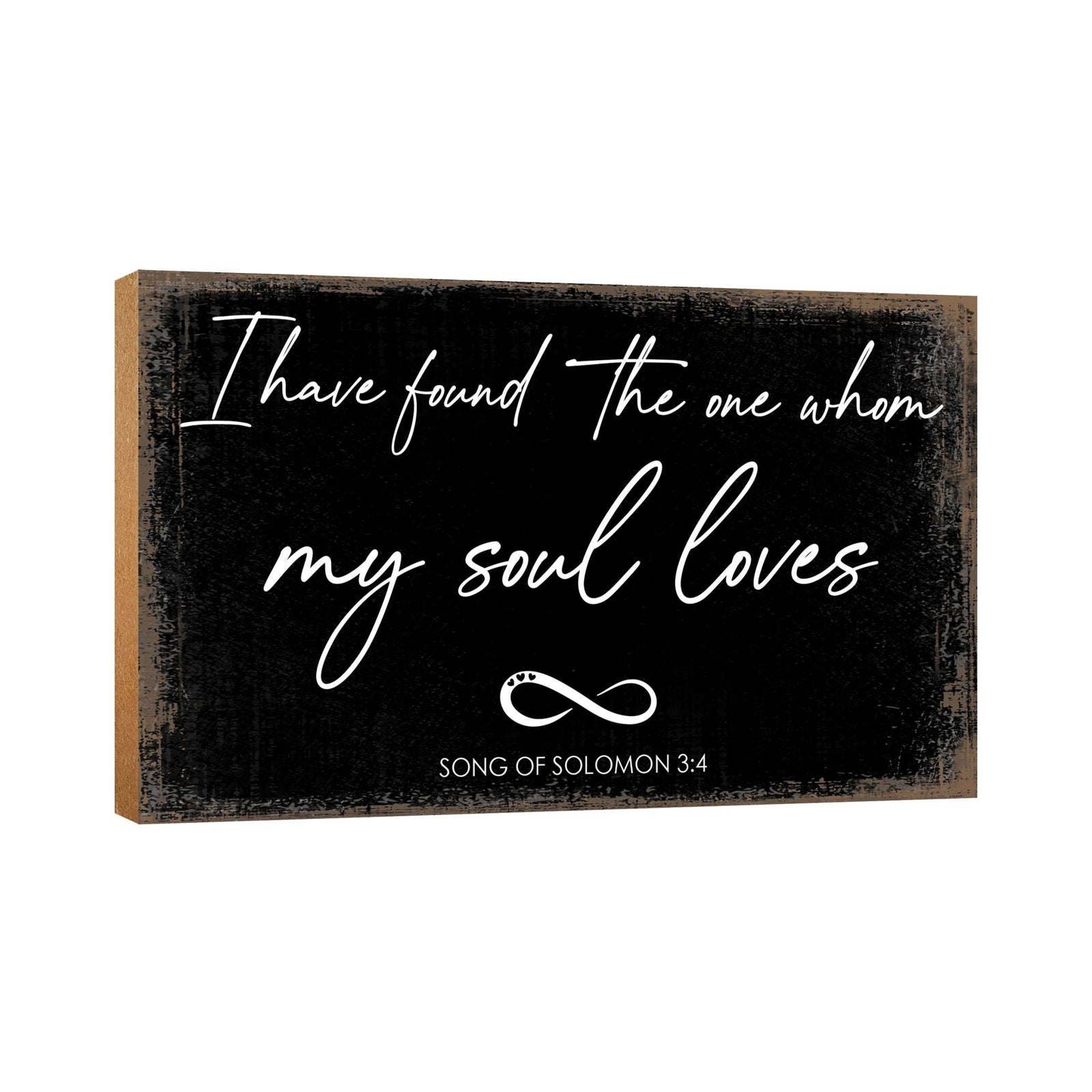 Wooden Table Top and Shelf Décor Gift for Husband or Boyfriend - LifeSong Milestones