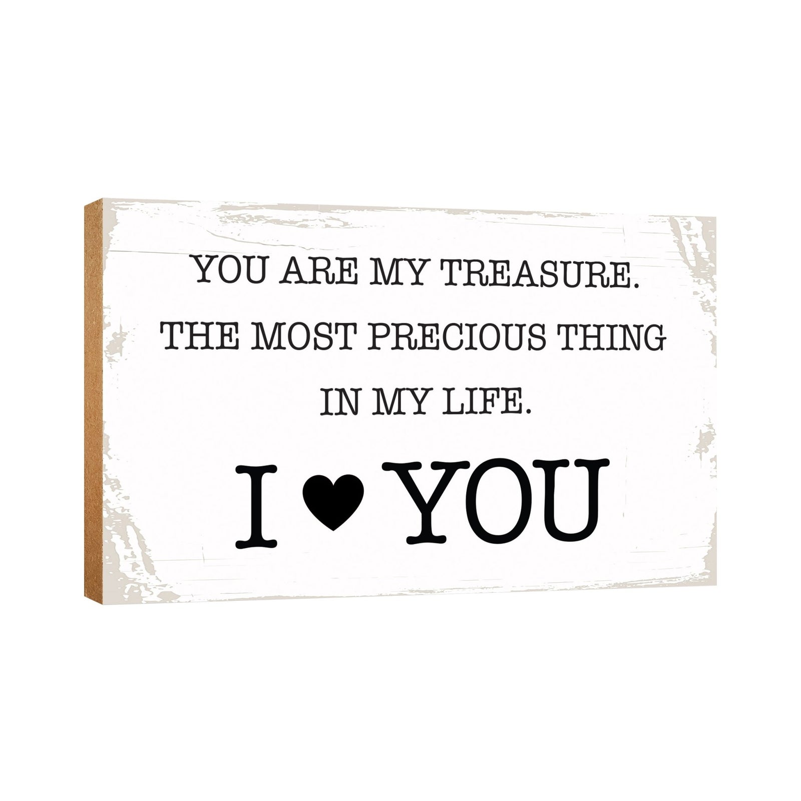 Wooden Table Top and Shelf Décor Gift for Husband or Boyfriend - LifeSong Milestones