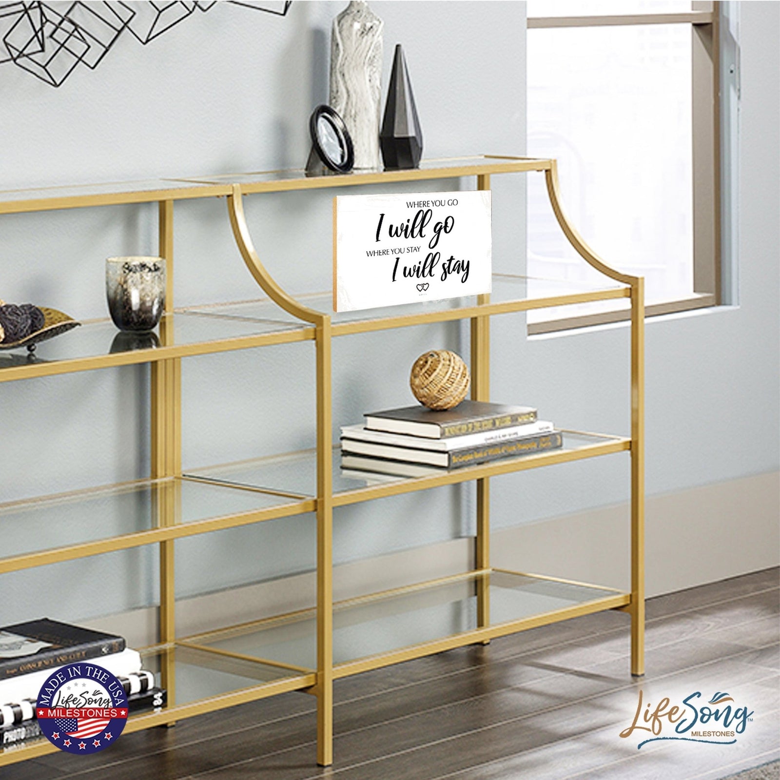 Wooden Table Top and Shelf Décor Gift for Husband or Boyfriend - LifeSong Milestones