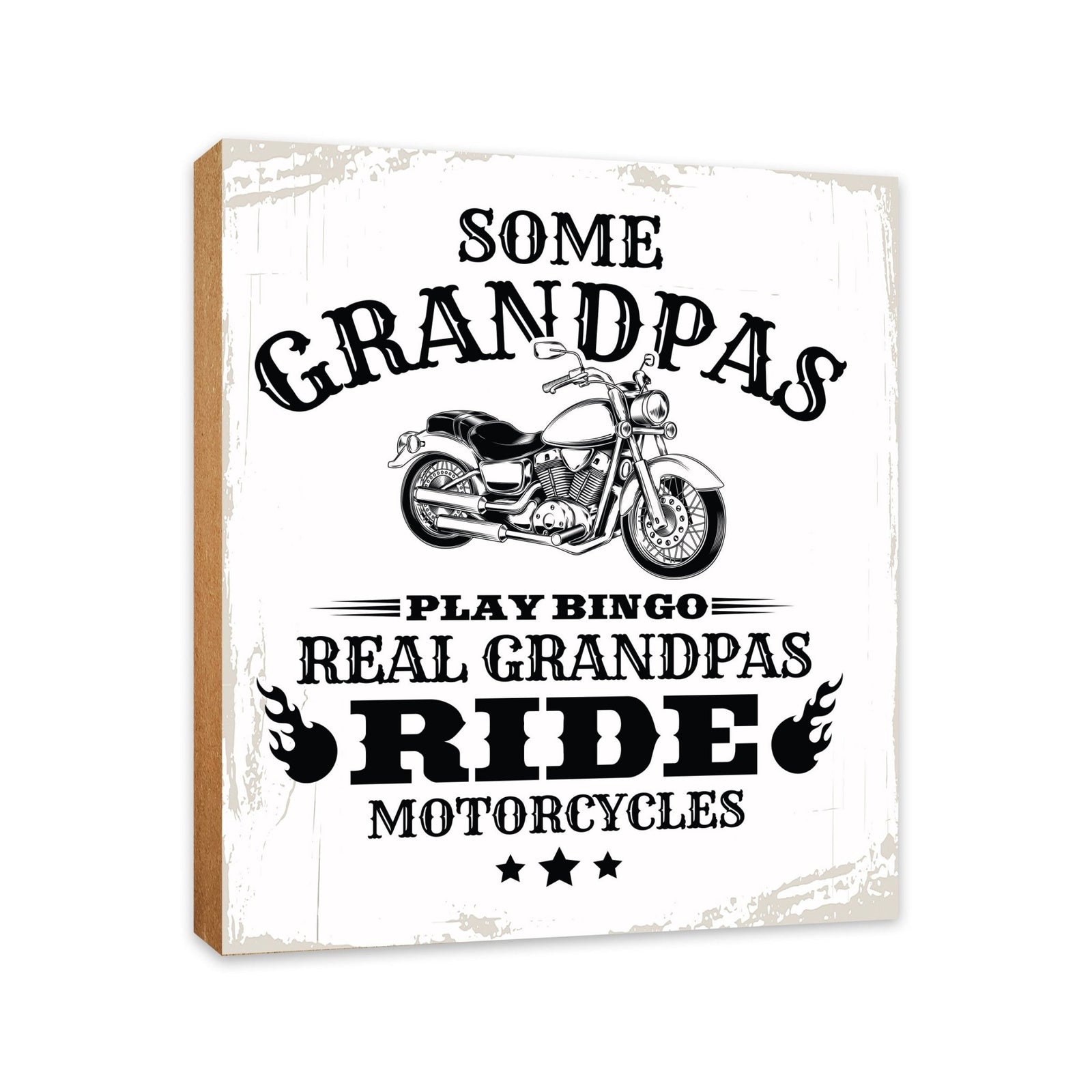 Wooden Table Top and Shelf Home Décor Gift for Grandfather - LifeSong Milestones