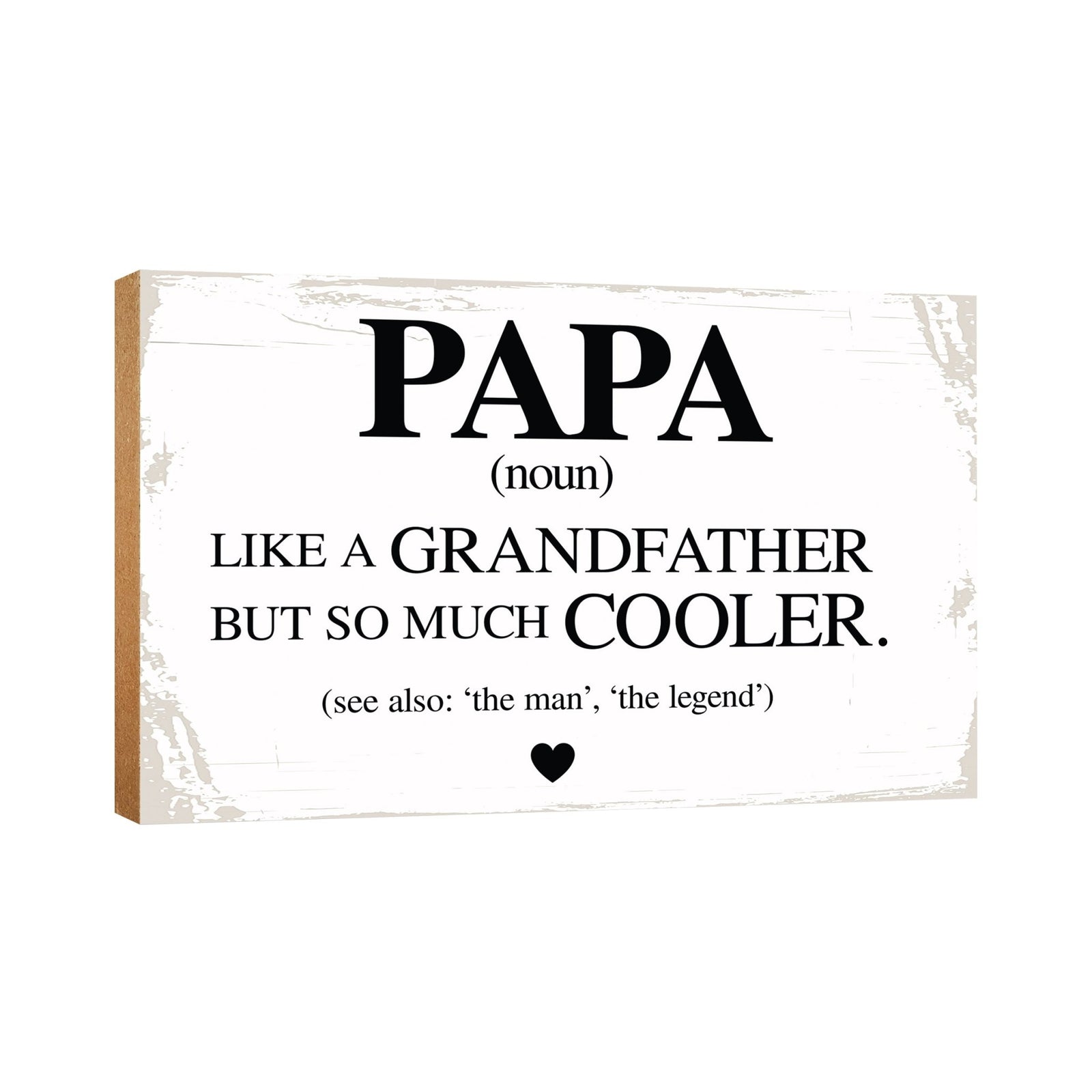 Wooden Table Top and Shelf Home Décor Gift for Grandfather - LifeSong Milestones