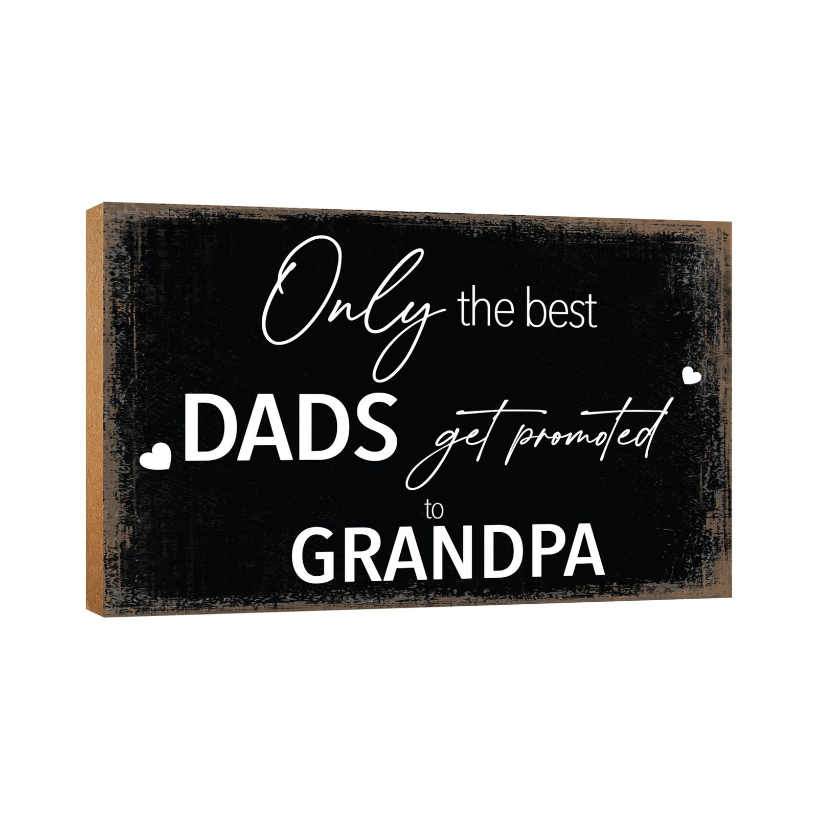 Wooden Table Top and Shelf Home Décor Gift for Grandfather - LifeSong Milestones