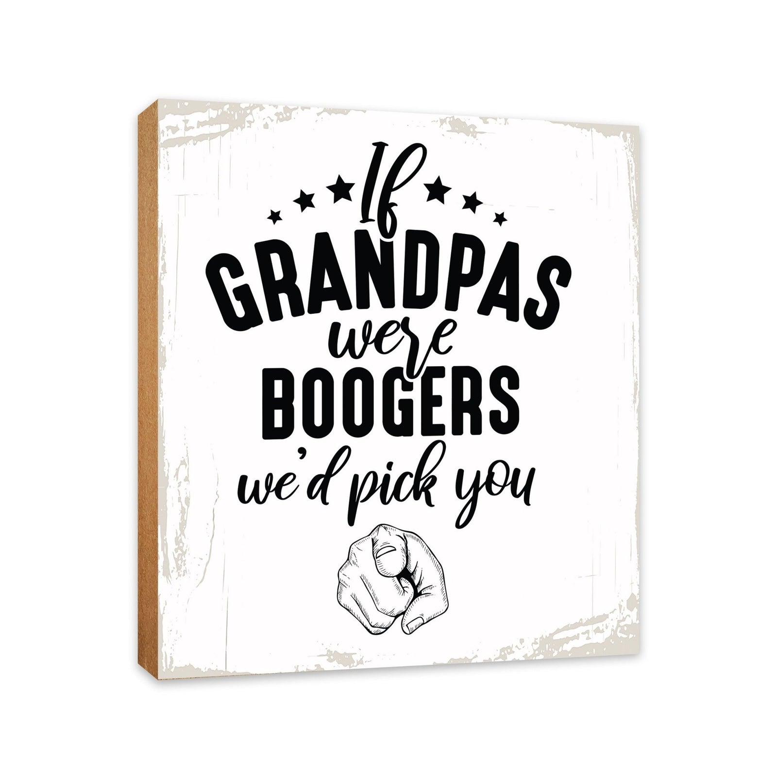 Wooden Table Top and Shelf Home Décor Gift for Grandfather - LifeSong Milestones