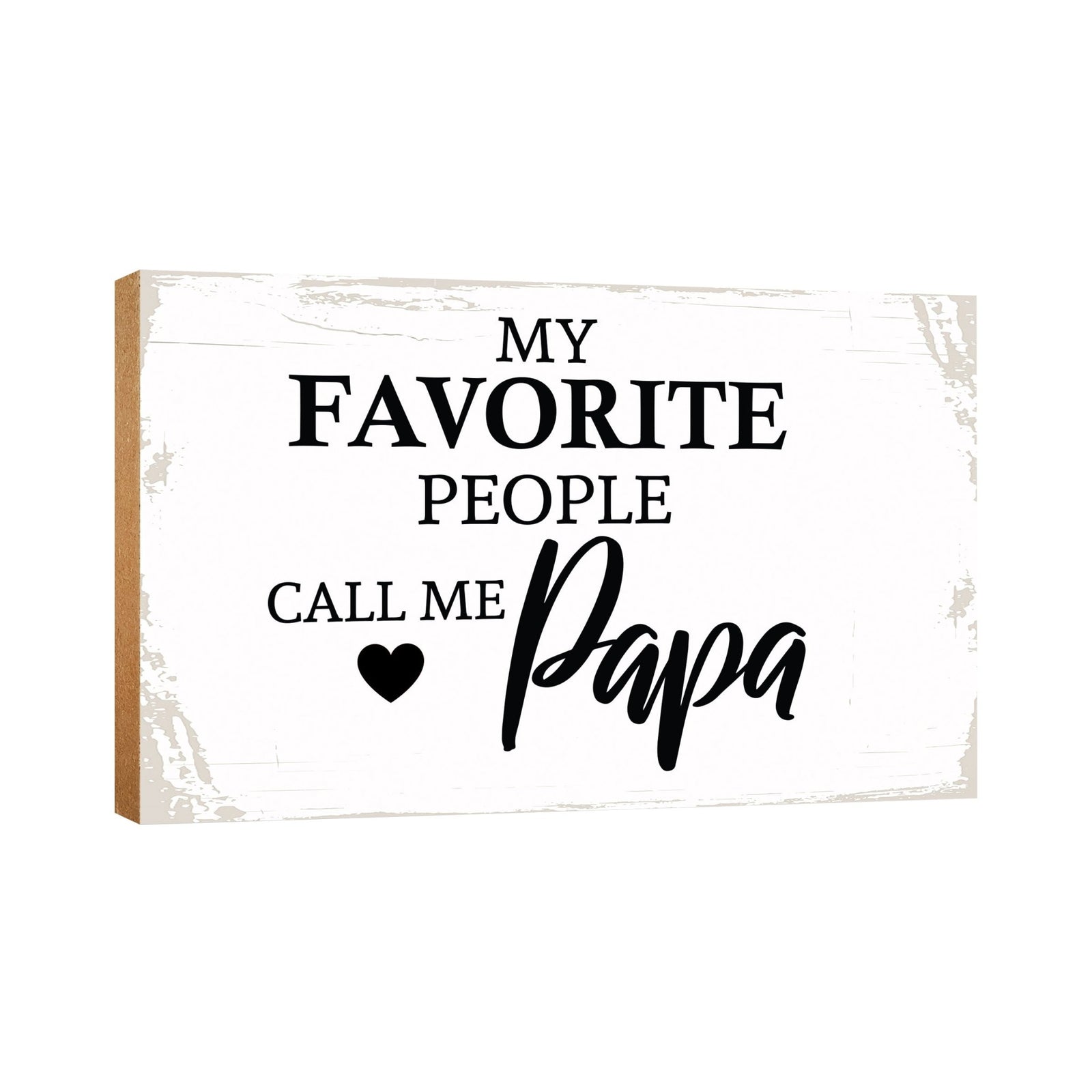 Wooden Table Top and Shelf Home Décor Gift for Grandfather - My Favorite People - LifeSong Milestones