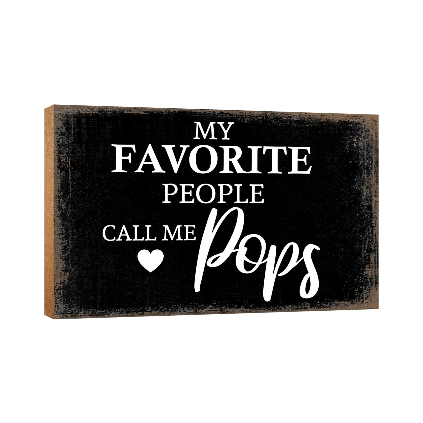 Wooden Table Top and Shelf Home Décor Gift for Grandfather - My Favorite People - LifeSong Milestones