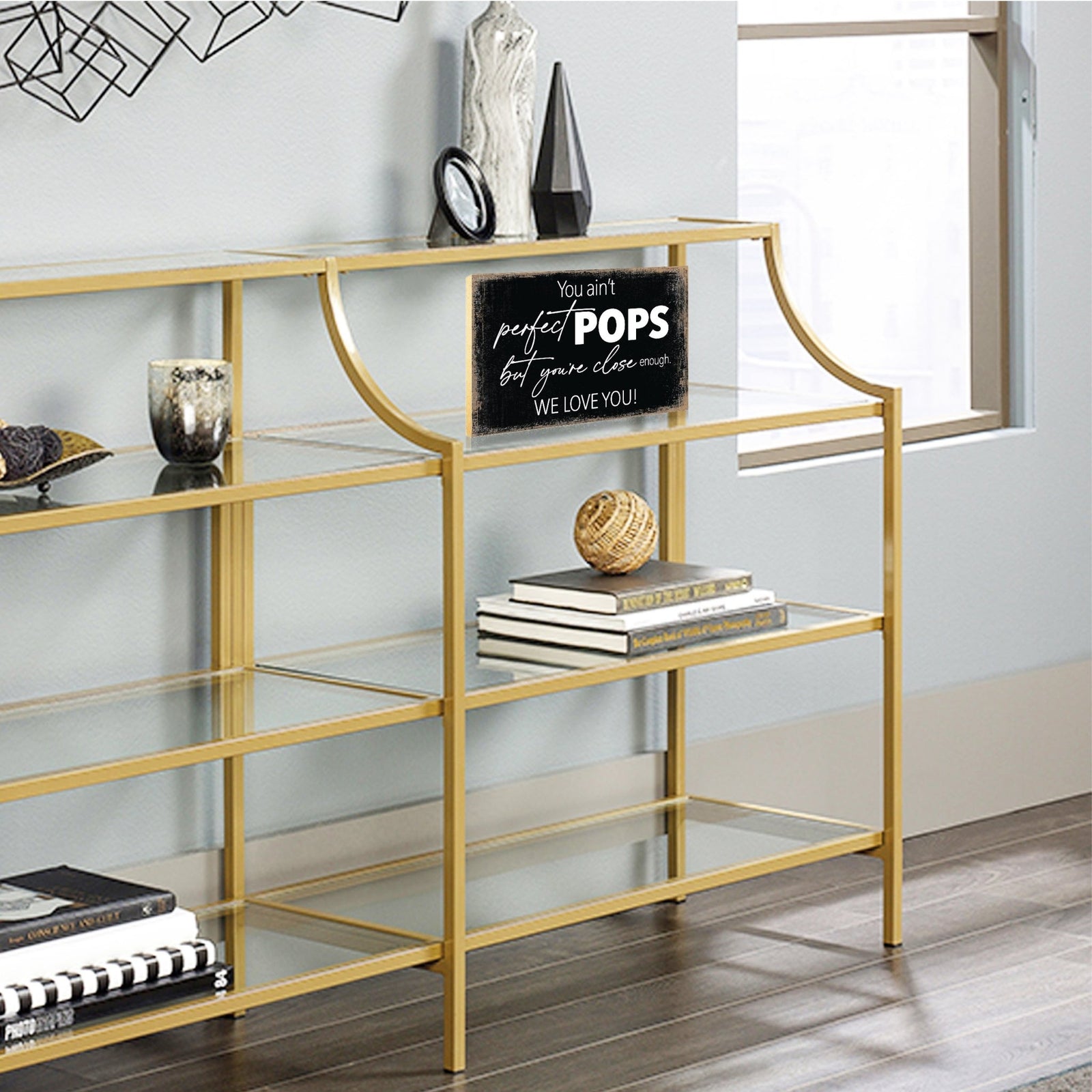 Wooden Table Top and Shelf Home Décor Gift for Grandfather - You Ain't Perfect - LifeSong Milestones