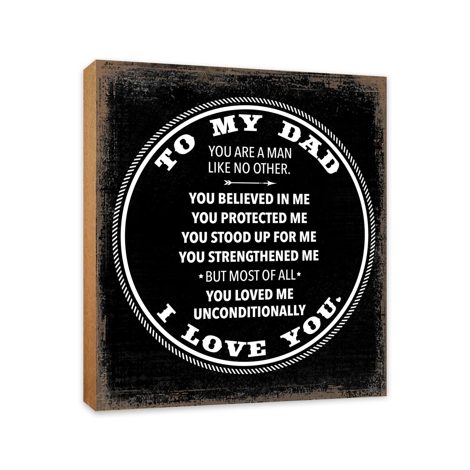 Wooden Unique Shelf Décor and Table top Gift for Dad - LifeSong Milestones