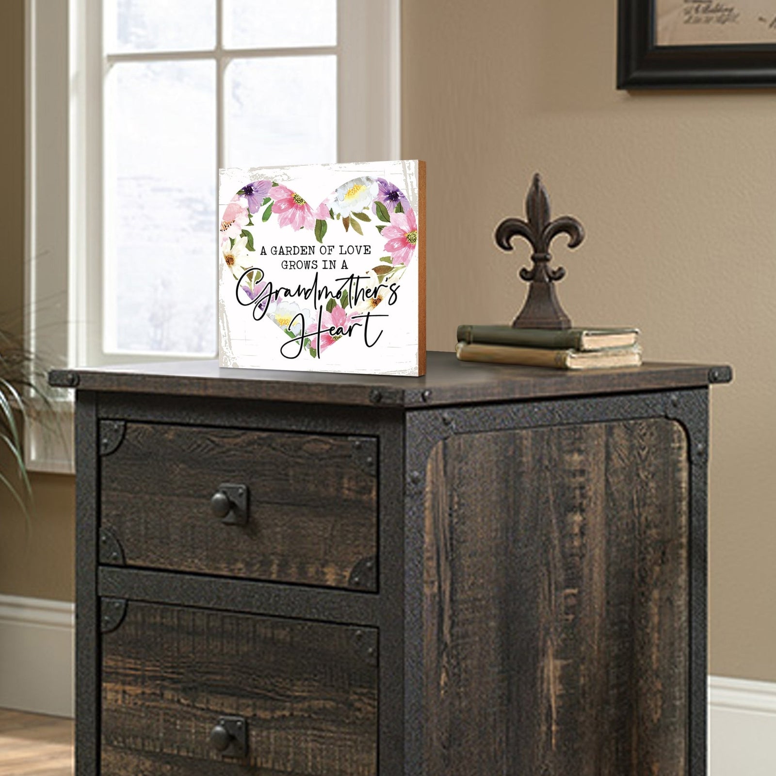 Wooden Unique Shelf Decor and Table Top Signs for Grandmother - A Garden of Love - LifeSong Milestones