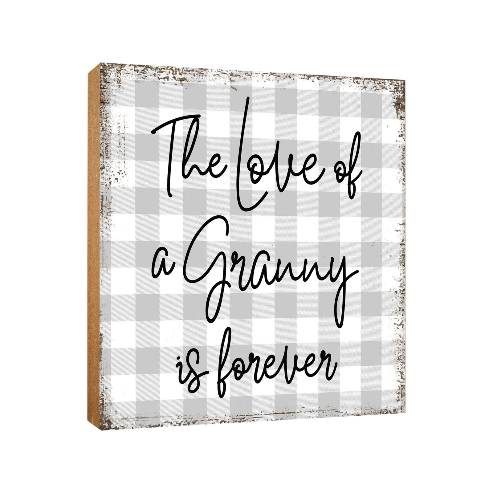 Wooden Unique Shelf Decor and Table Top Signs for Grandmother - The Loved Of A - LifeSong Milestones