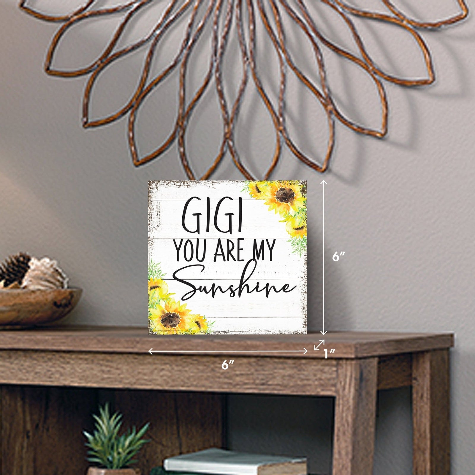Wooden Unique Shelf Decor and Table Top Signs for Grandmother - You Are My Sunshine - LifeSong Milestones