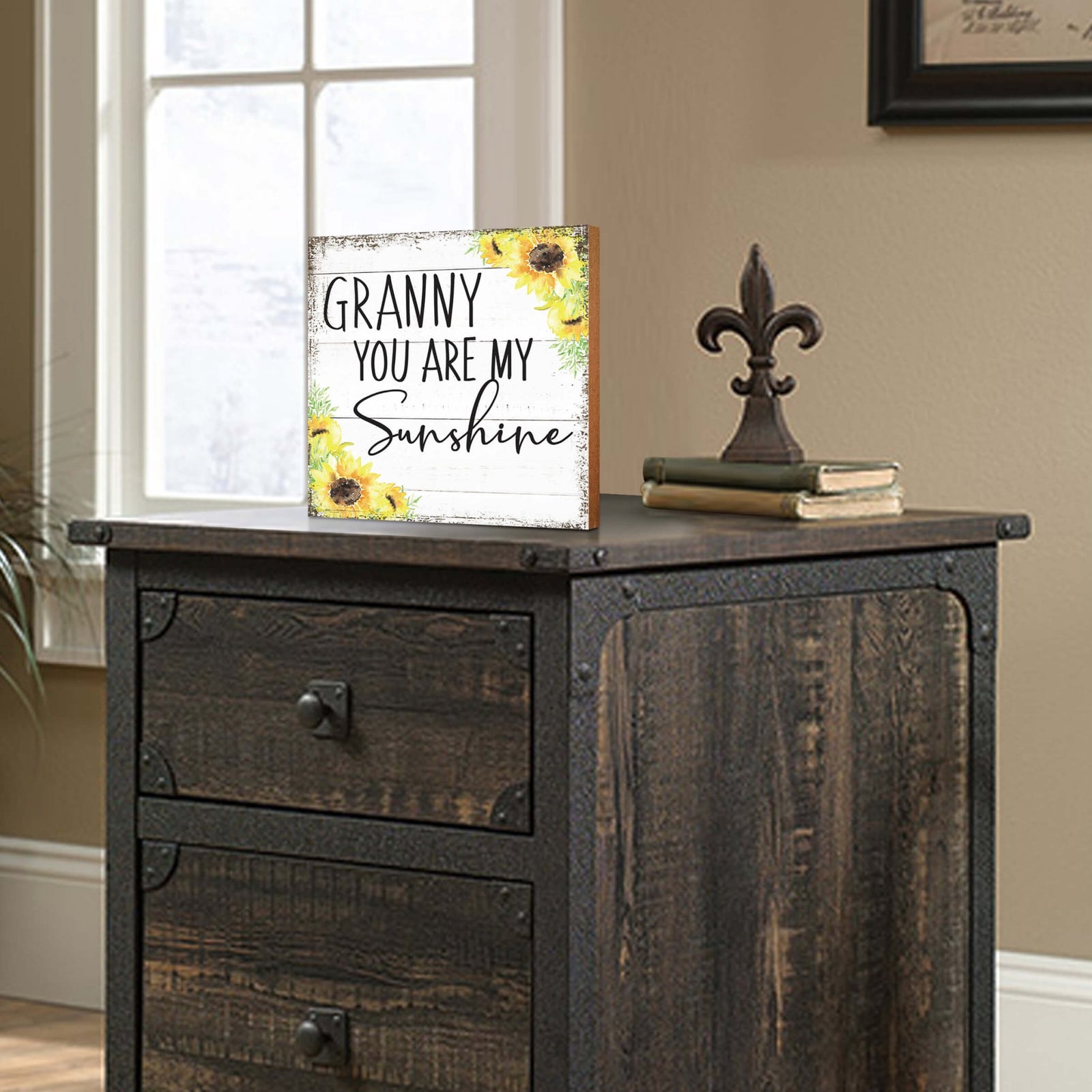 Wooden Unique Shelf Decor and Table Top Signs for Grandmother - You Are My Sunshine - LifeSong Milestones