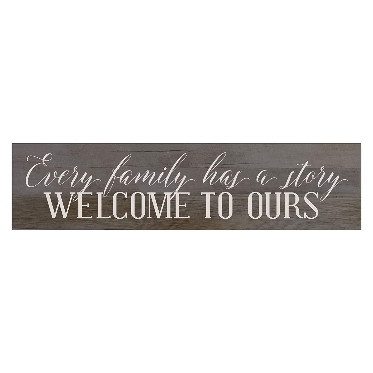 10" x 40" x .0625" Wall Plaque Barnwood Family Rustic Home Decor Sign Print Art - LifeSong Milestones