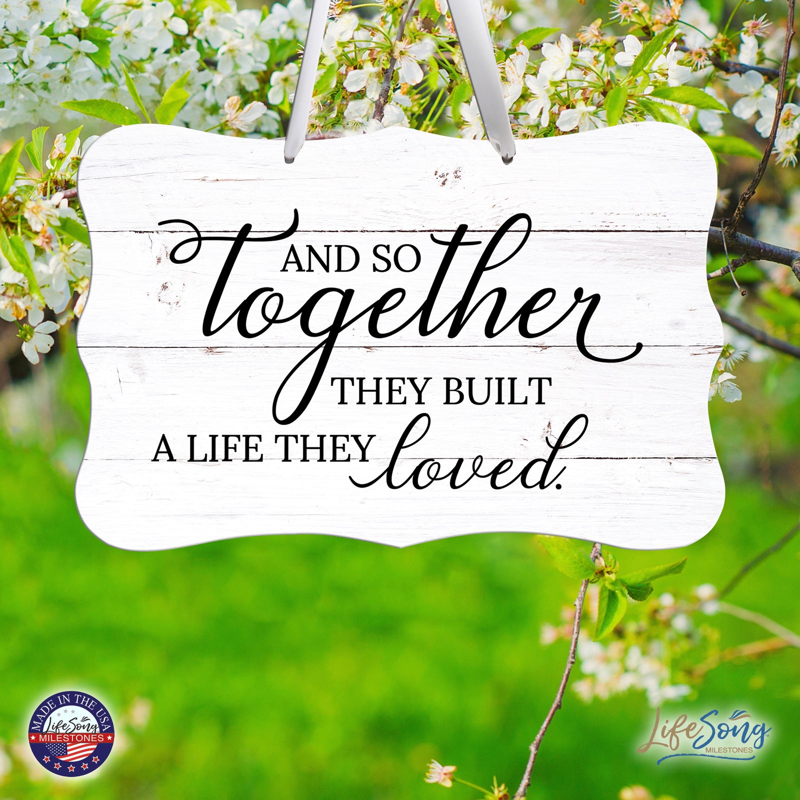 Wedding Wall Hanging Signs For Ceremony And Reception For Couples - And So Together - LifeSong Milestones