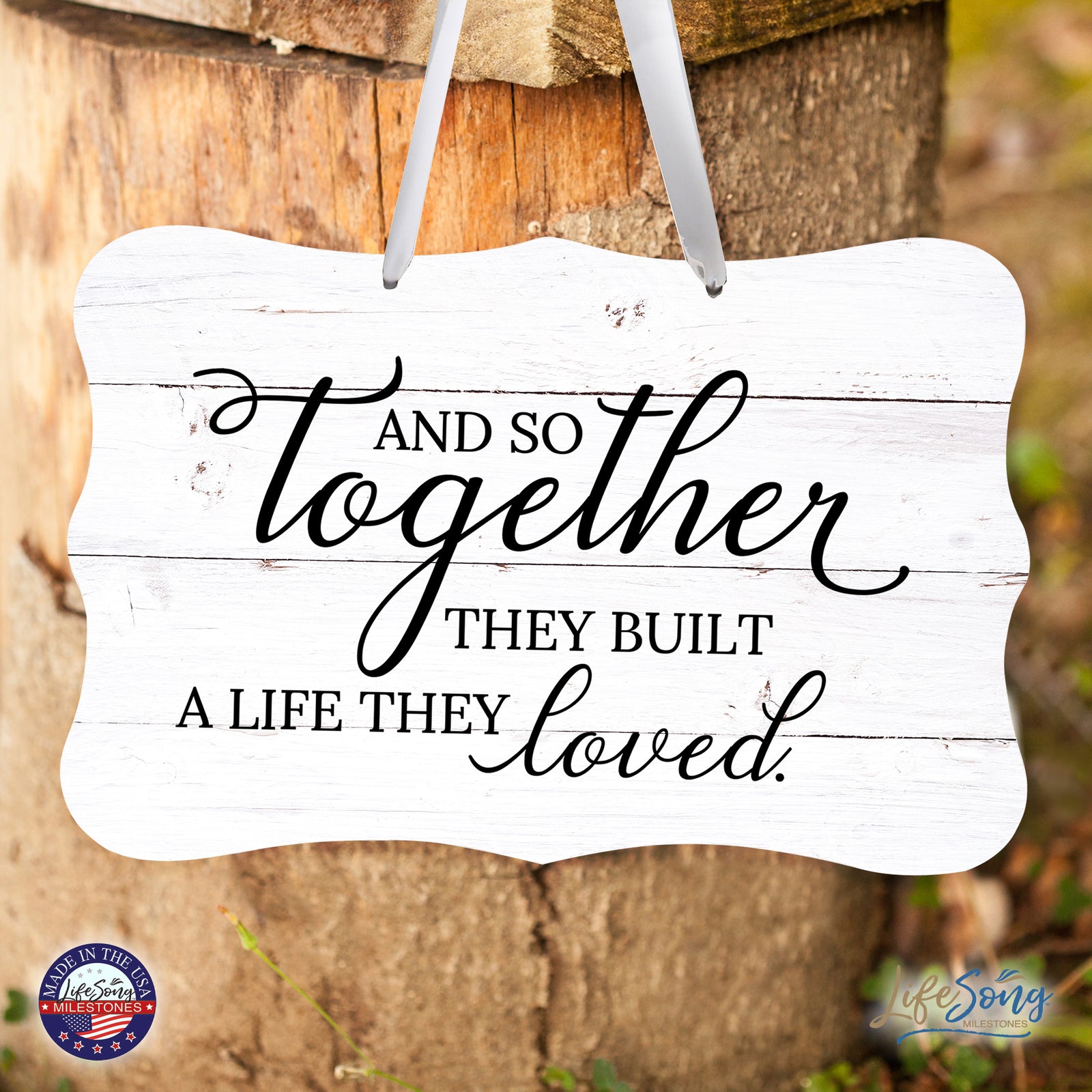 Wedding Wall Hanging Signs For Ceremony And Reception For Couples - And So Together - LifeSong Milestones