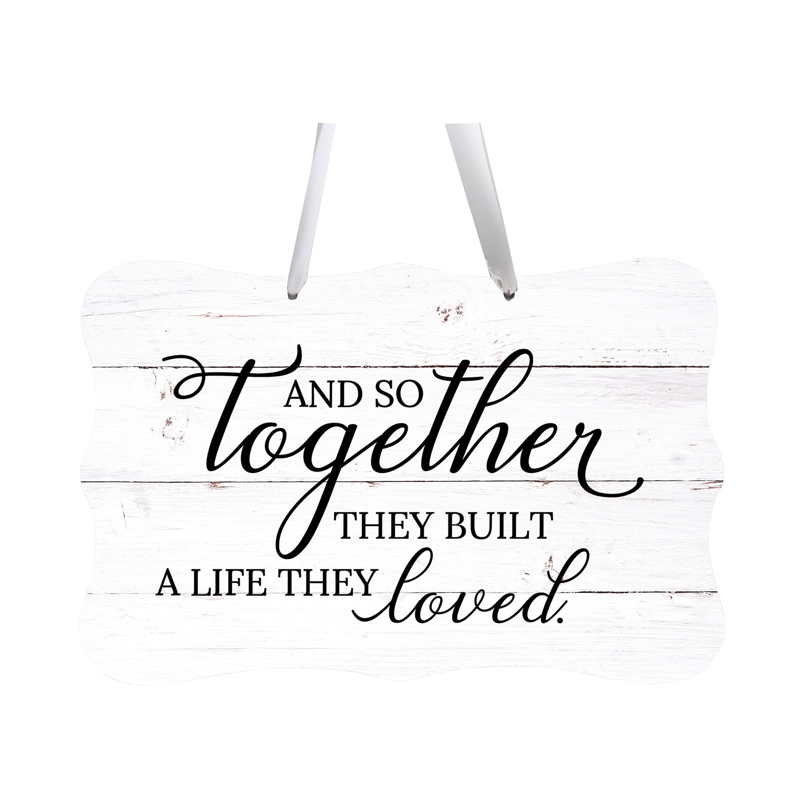Wedding Wall Hanging Signs For Ceremony And Reception For Couples - And So Together - LifeSong Milestones