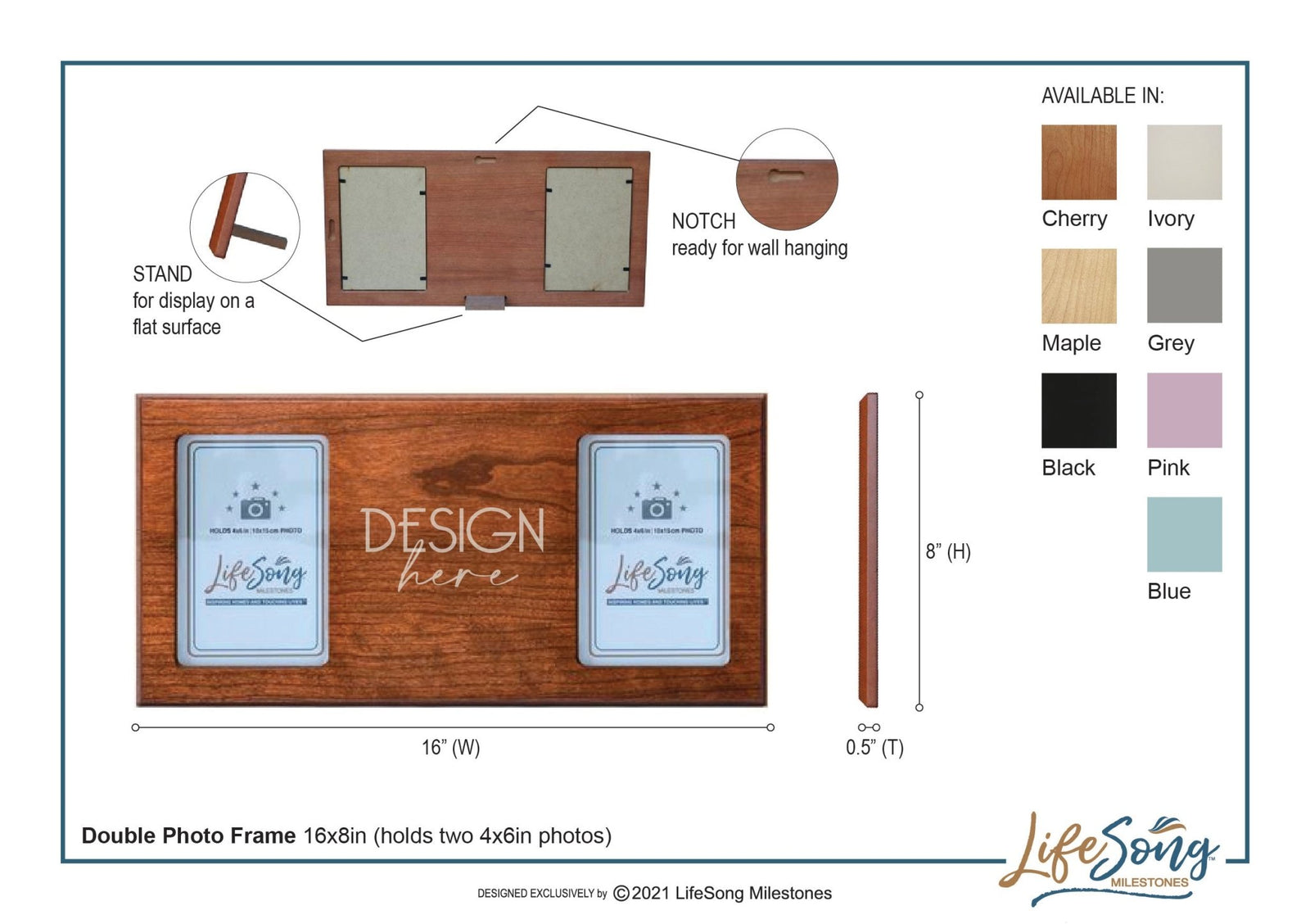 10th Anniversary Picture Frame For Couple Personalized Wedding Gift - LifeSong Milestones