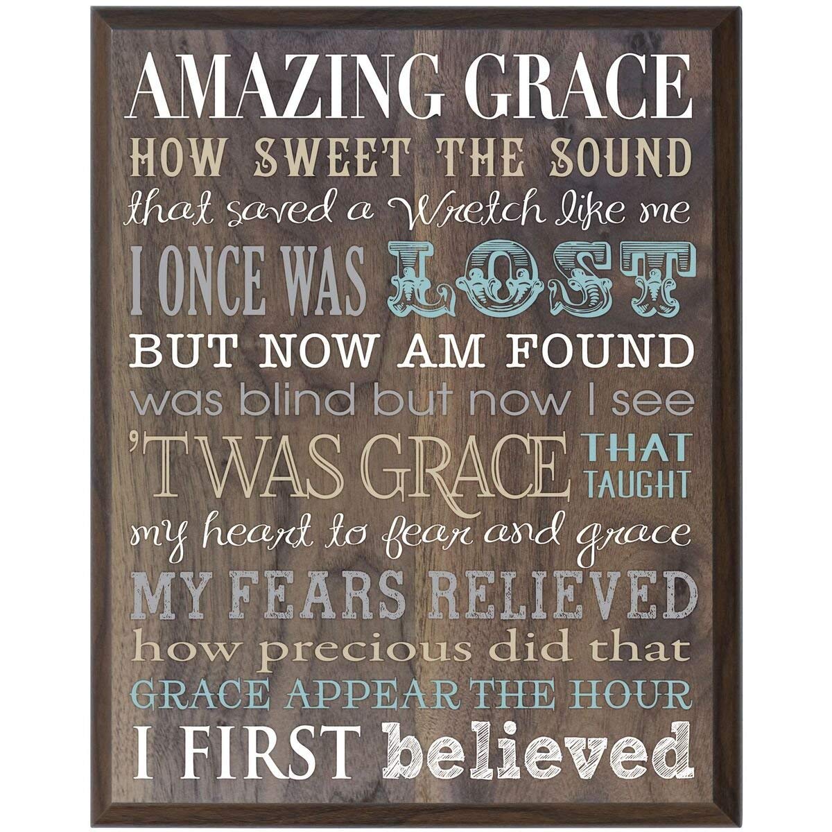 12 x 15 Wall Plaque Decor - Amazing Grace - LifeSong Milestones