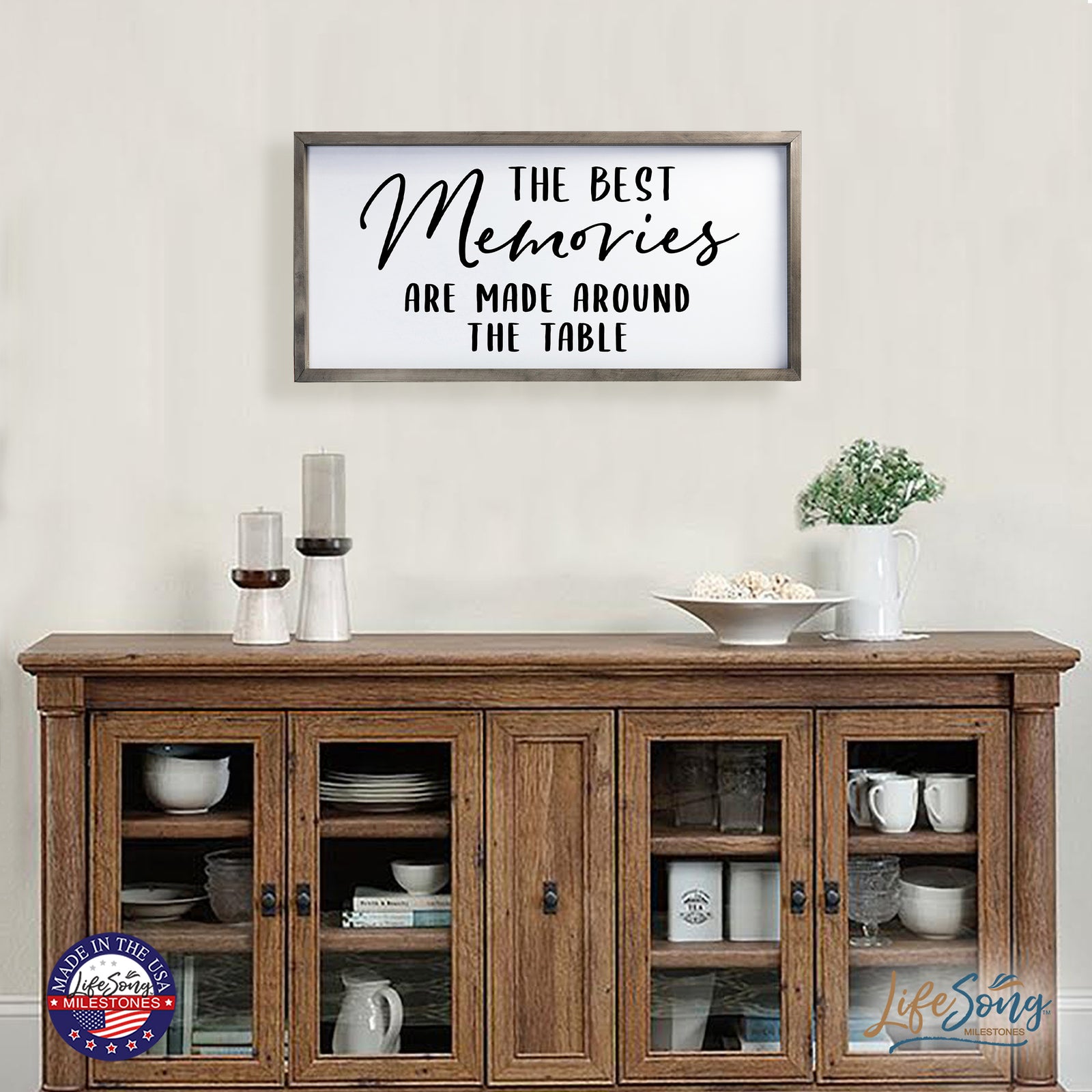 LifeSong Milestones Non-Personalized Home Inspirational Framed Shadow Box Gift for Parents, Couples Christian Wall Decor for Husband, Wife Housewarming Gift Table and Shelf Sitters 18x36