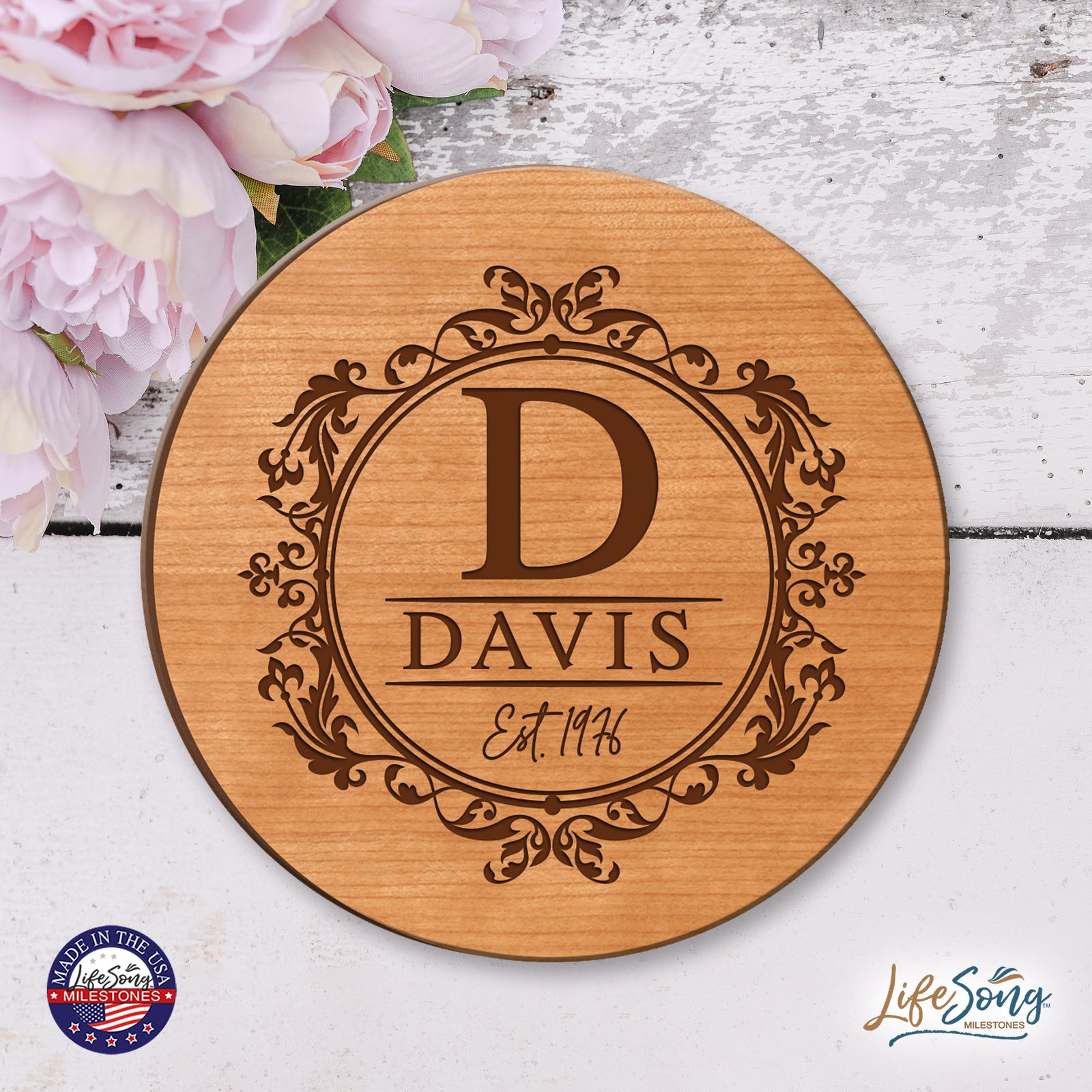 Personalized Monogram Lazy Susan Home Décor - LifeSong Milestones