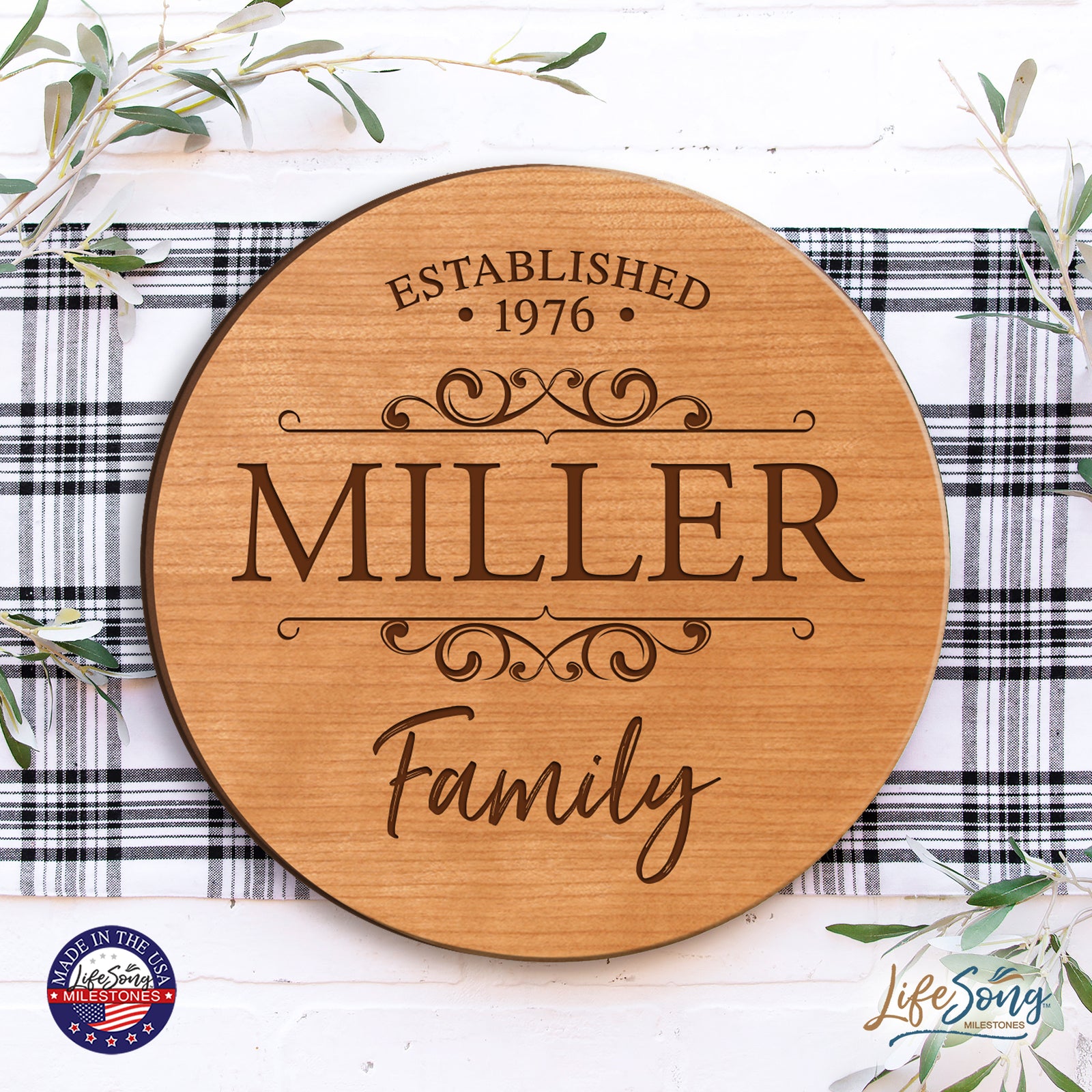 Personalized Monogram Lazy Susan Home Décor - LifeSong Milestones