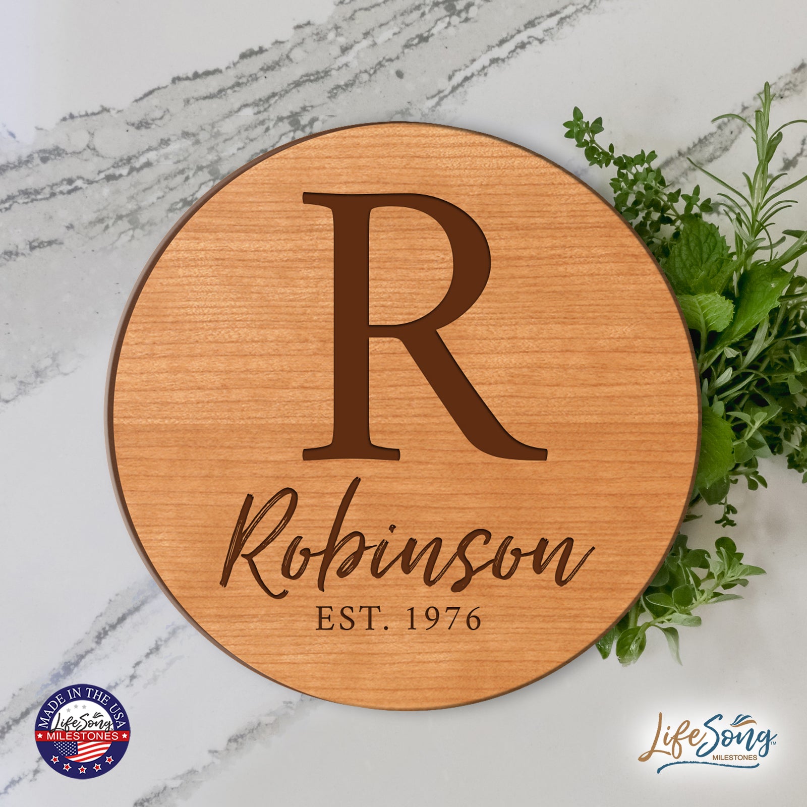 Personalized Monogram Lazy Susan Home Décor - LifeSong Milestones