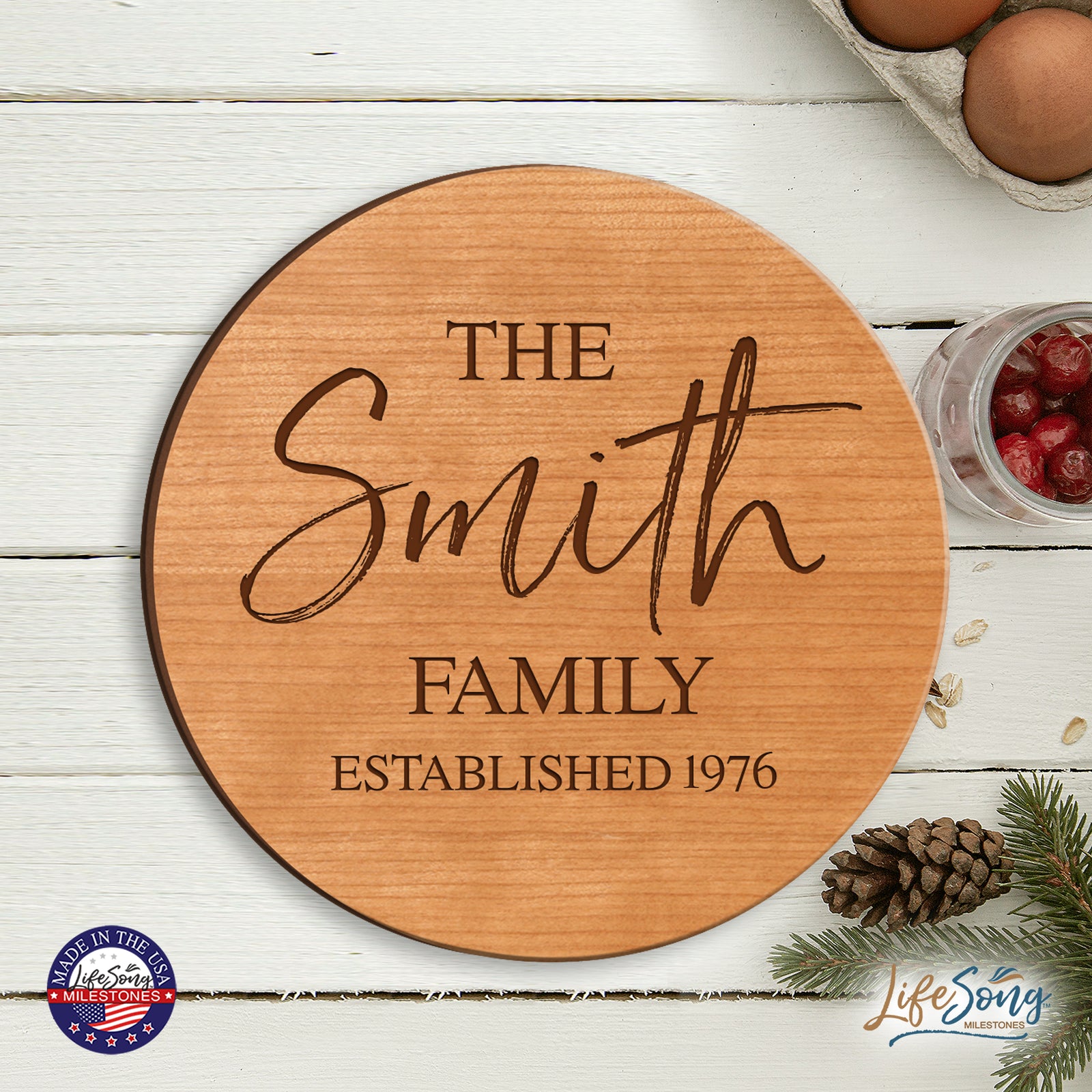 Personalized Monogram Lazy Susan Home Décor - LifeSong Milestones