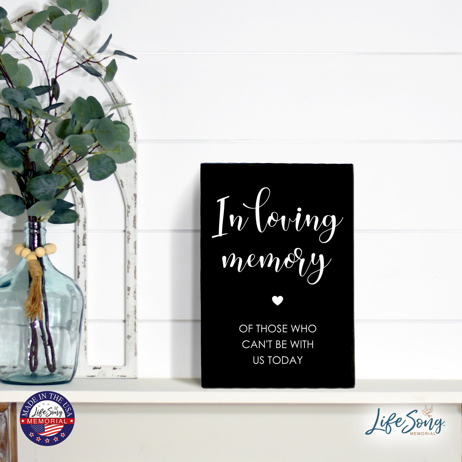 Memorial 5.5x8 Wooden Table Top and shelf decor Home Décor - In Loving Memory